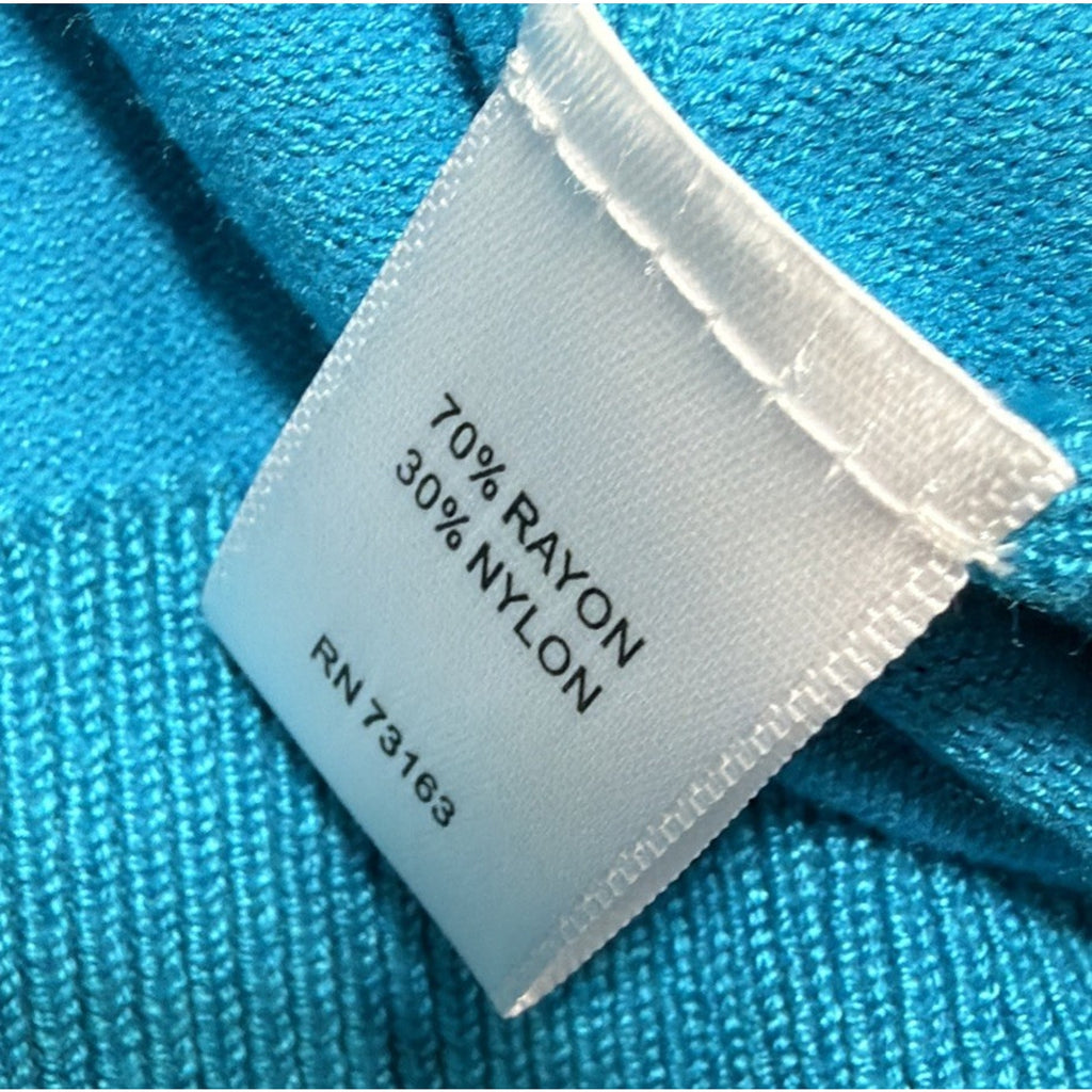 Cable & Gauge Women's Blue Cardigan Knit Sweater Size L Long Sleeve Button-Up