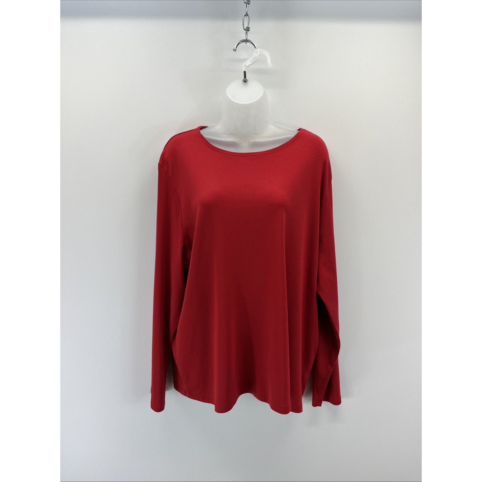 Talbots Womens Shirt Size 3X Long Sleeve Pima Cotton Soft Flowy Soft