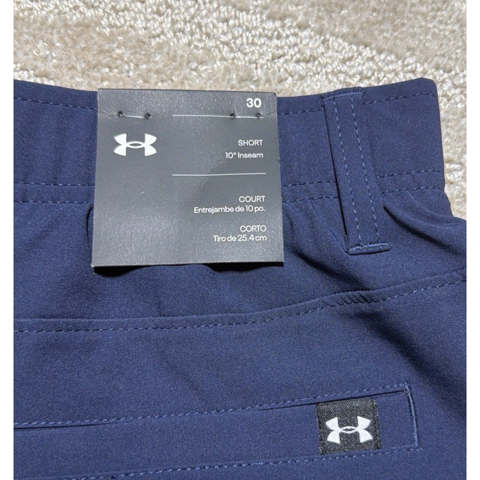 Under Armour Golf Shorts Mens 30 Blue UA Drive Performance 10" Inseam 1364409