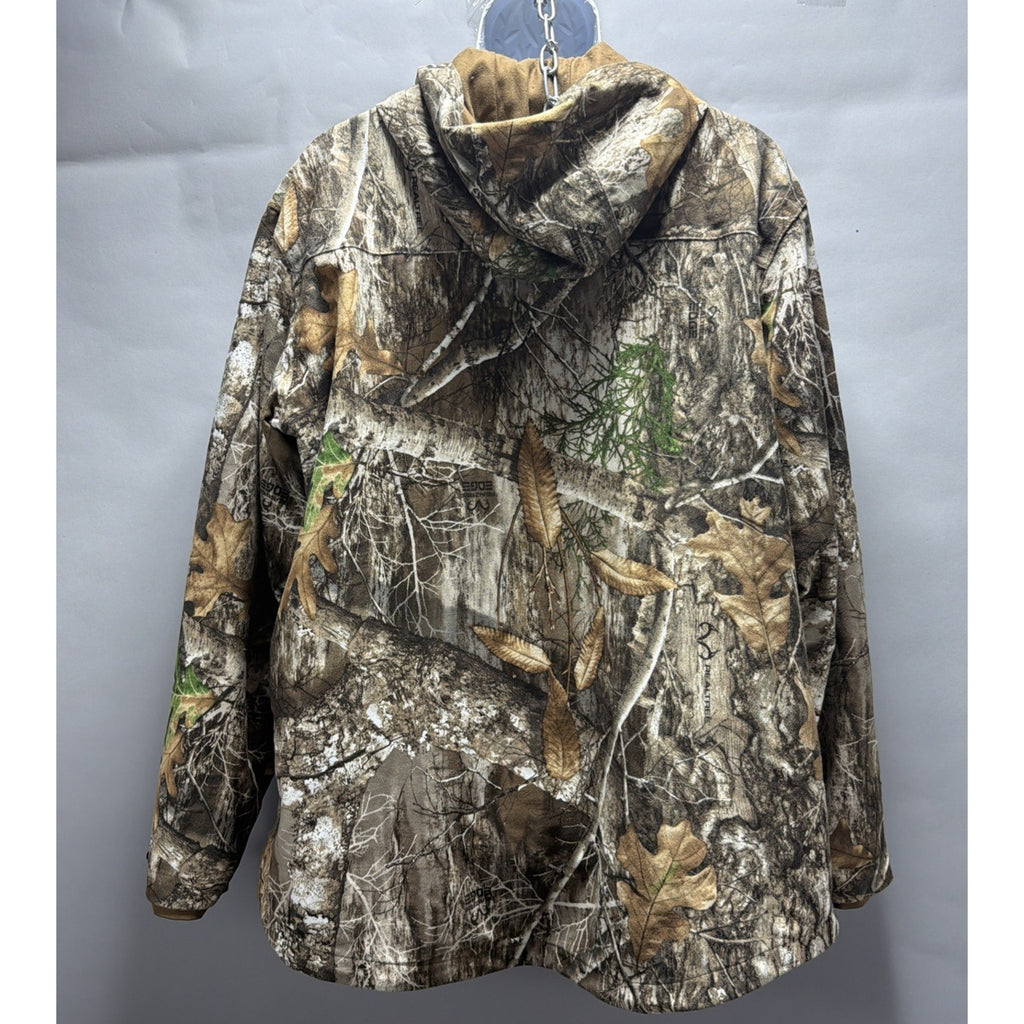 Jacket Mens Real Tree L Edge Scent Factor Camo Hunting Outdoor Gear Full Zip