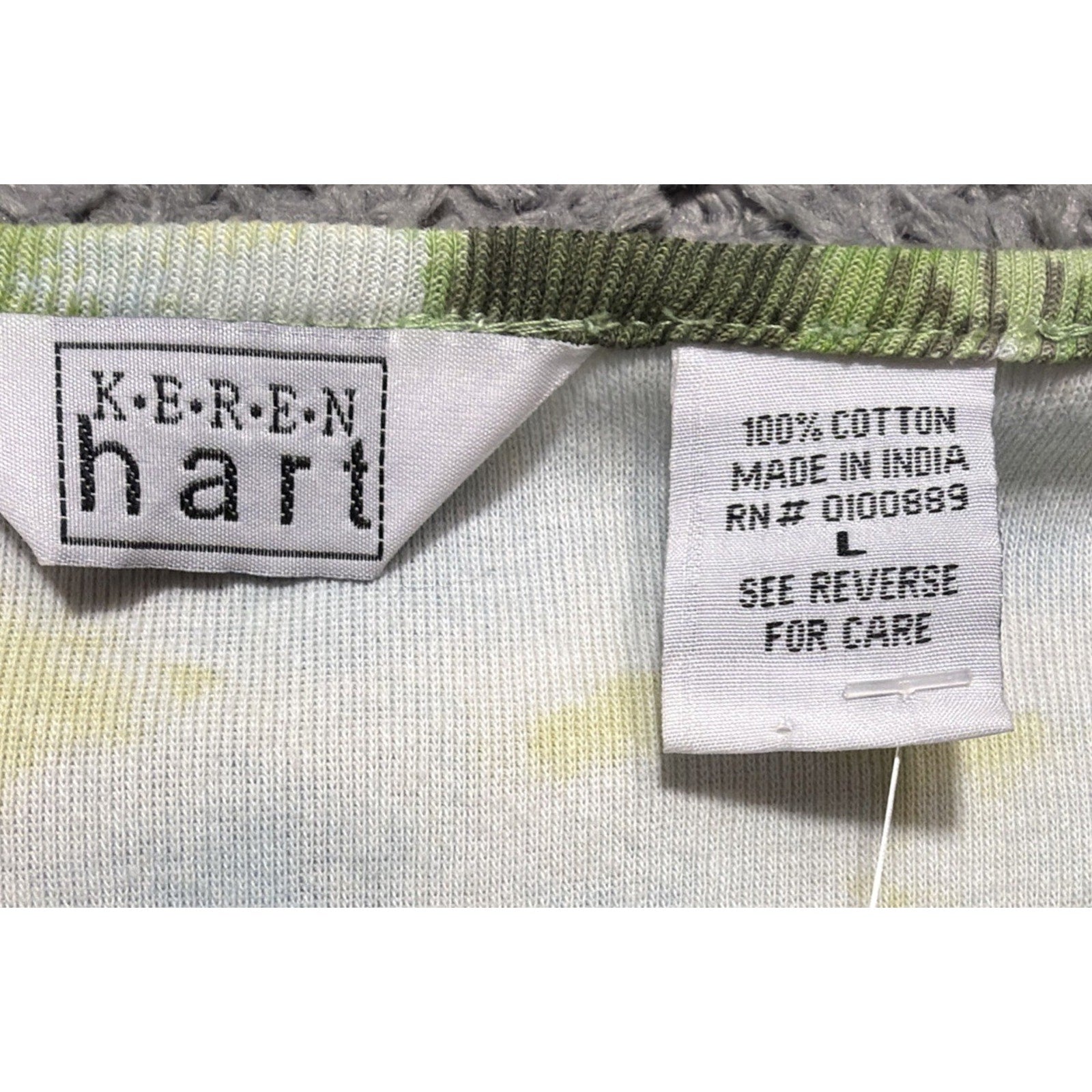 Vintage Keren Hart Womens Blouse Top L Multicolor Venice City Art New