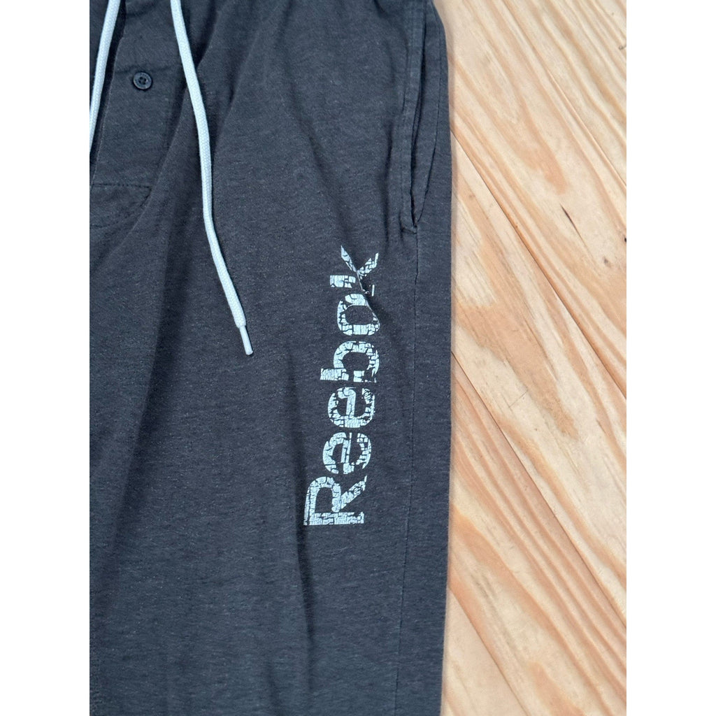 Reebok Sleep Pants Mens Size Small Black Slim Fit Thin Knit Sleep Joggers Pocket