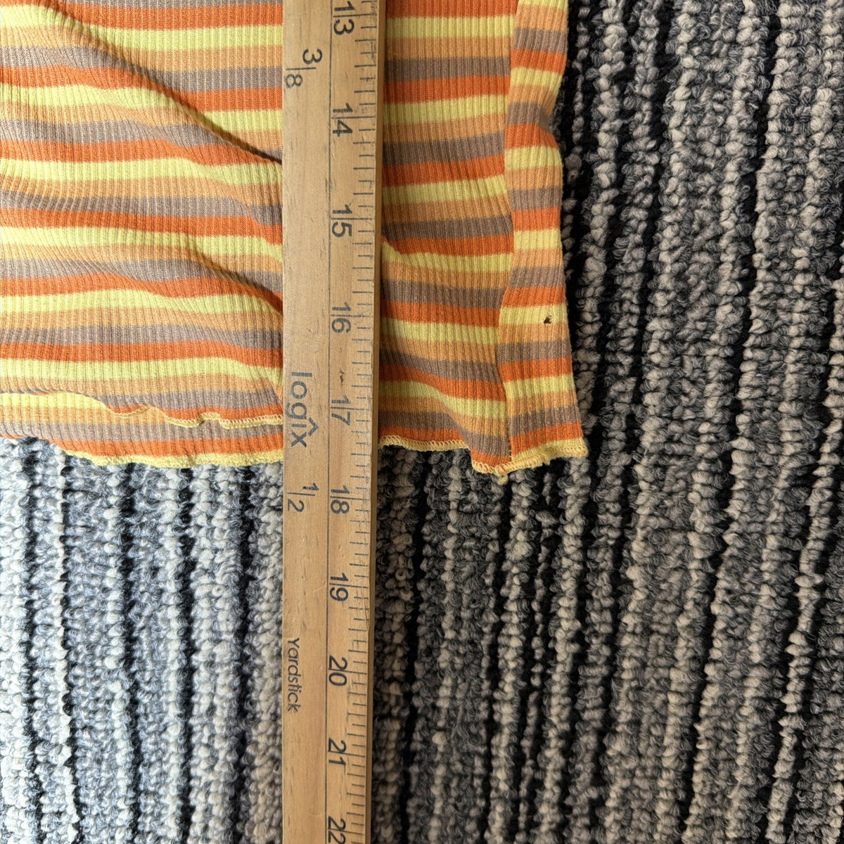 Rue21 Y2K T-Shirt Crop Top Womens S Multicolor Striped Short Sleeve Stretch