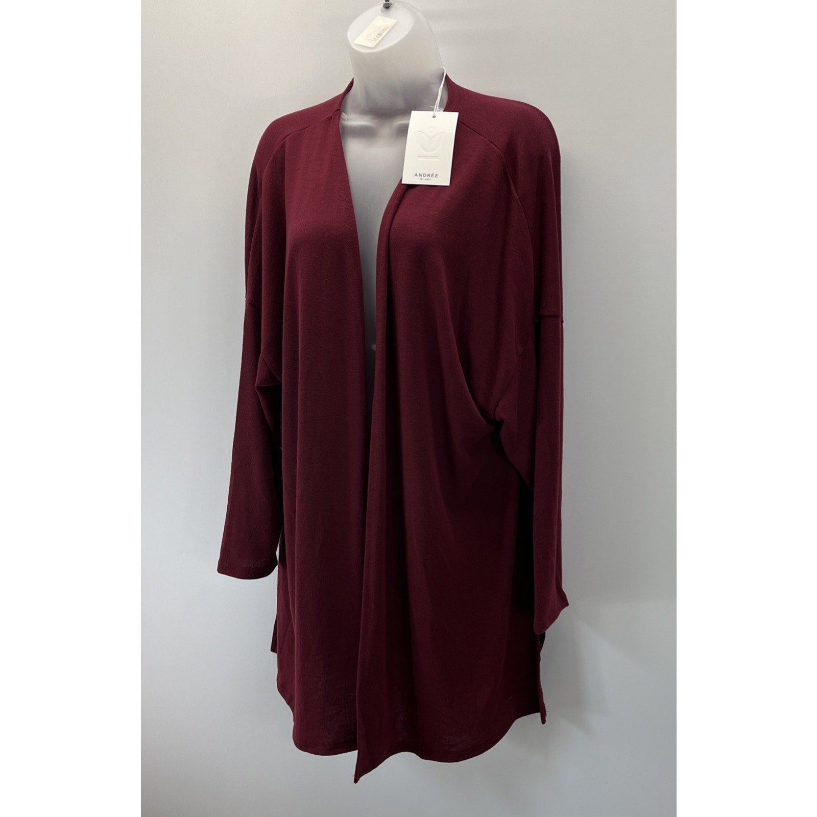 NWT Andree by Unit Cozy Neutral Minimalist Open Knit Woven Cardigan 2X