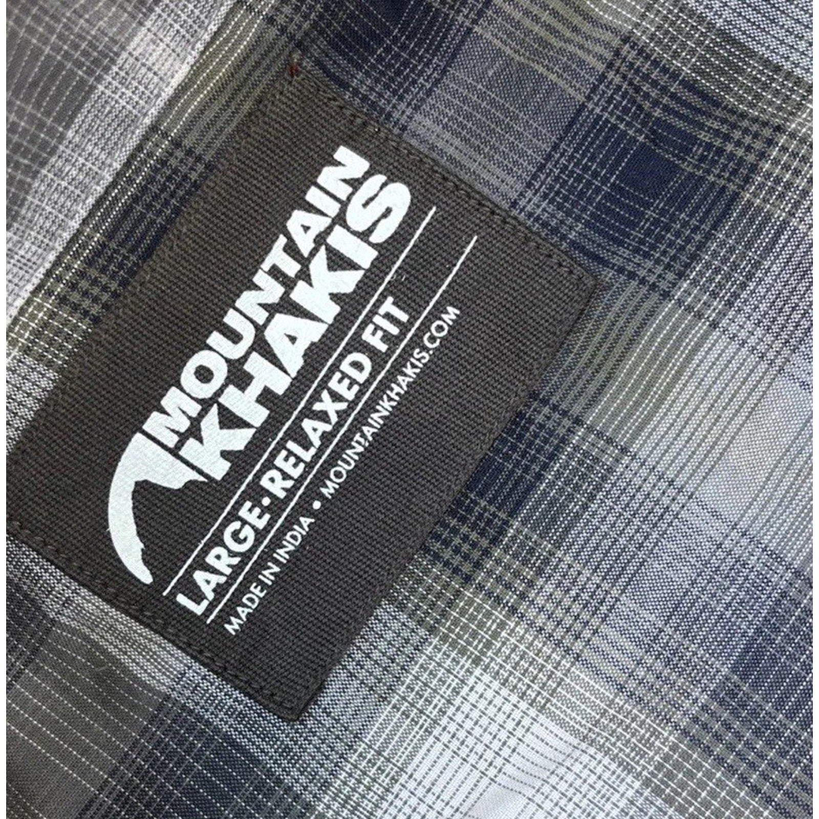 Mountain Khakis Shirt Men L Plaid Flannel Organic Cotton Relaxed Fit Outdoors.