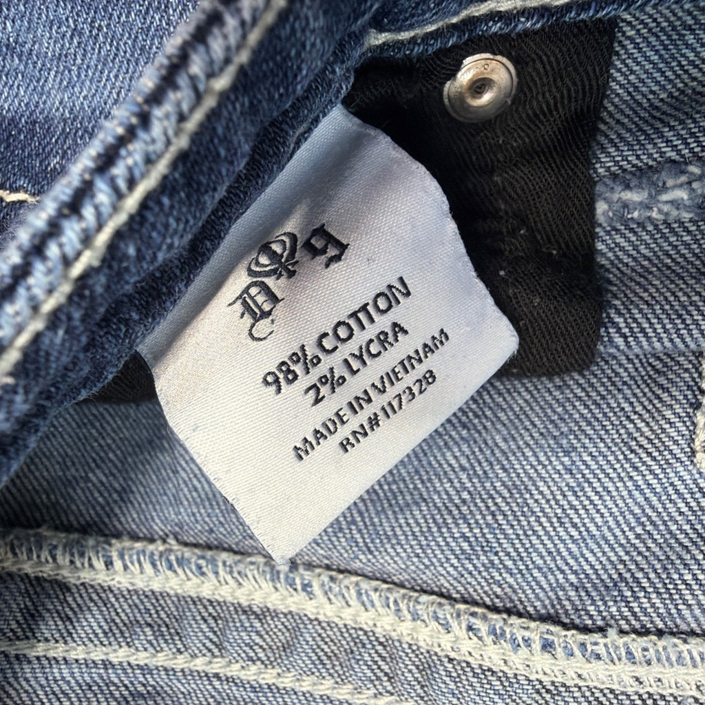 D9 District 9 Women's Blue Denim Turner Boot Cut Jeans 25x30 Western Workwear