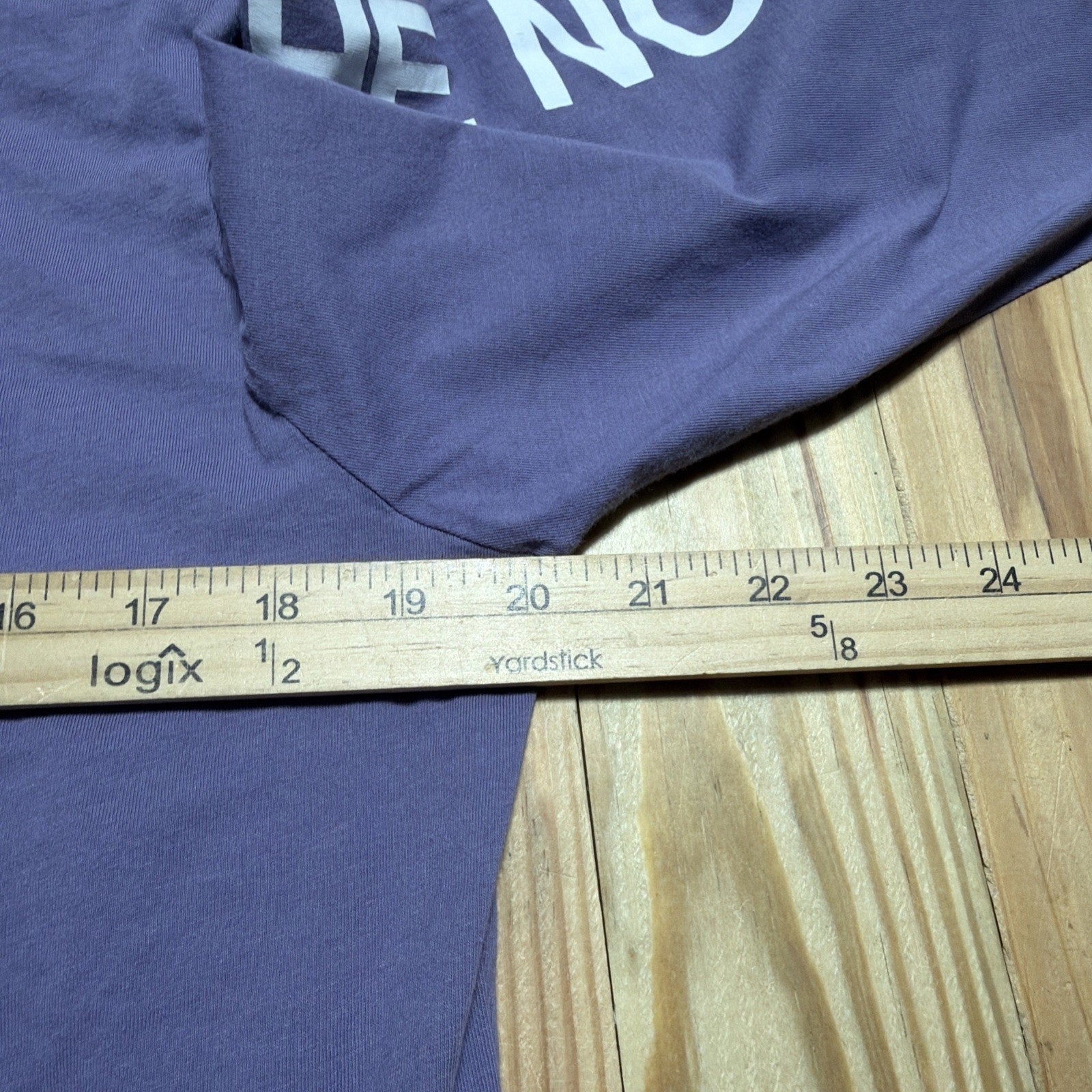 The North Face Womens Purple Long Sleeve Graphic T-Shirt Logo Gradient Large