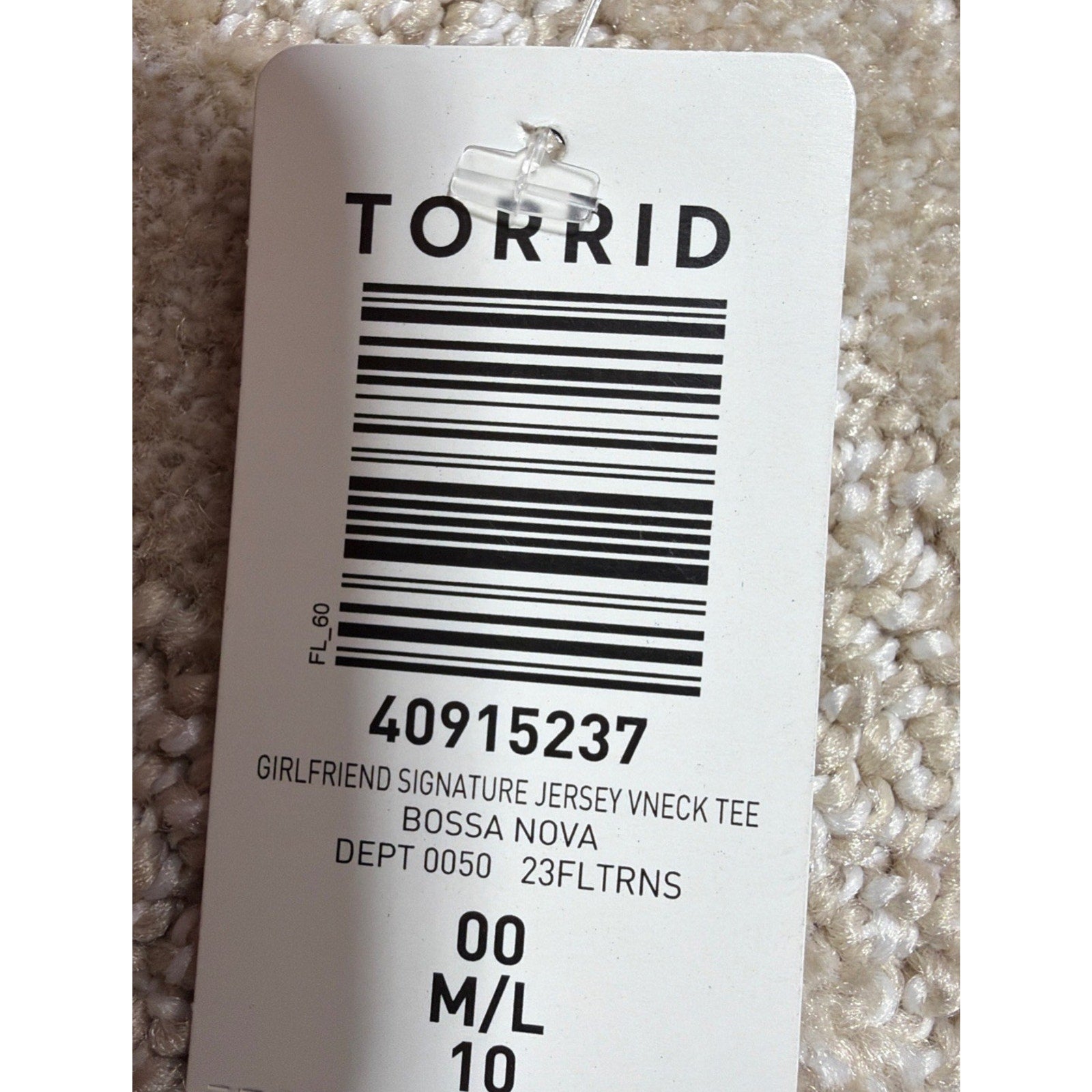Torrid Girlfriend Signature Jersey Womans Classic Fit V Neck T Shirt Top NWT M/L
