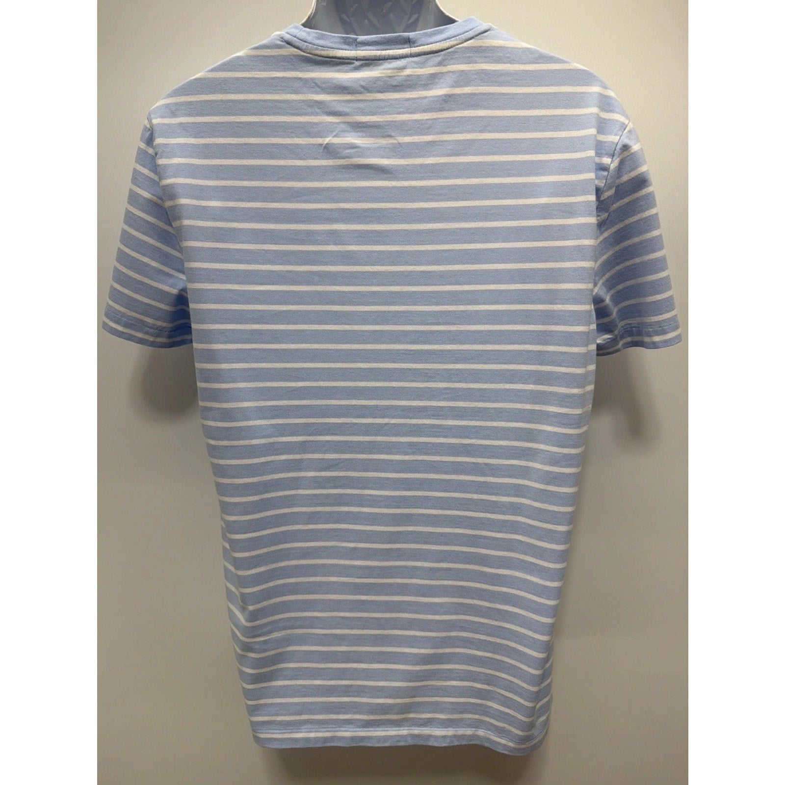 Genuine Polo Ralph Lauren Custom Slim Fit Stripe Jersey L T -shirt -Blue EUC