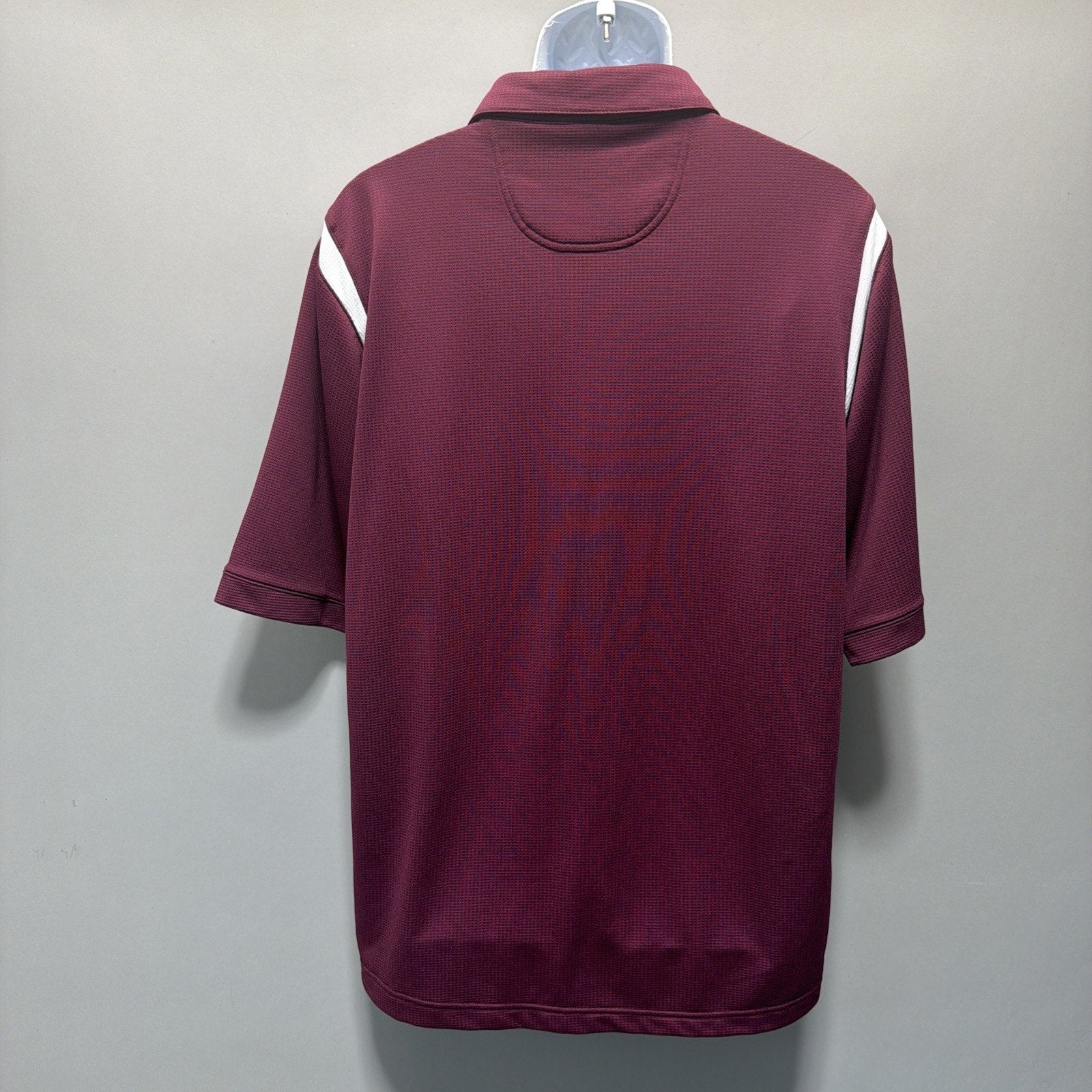 Nike Men's L Team Gameday Training Fit Dry Polo Shirt Embroidered Maroon White