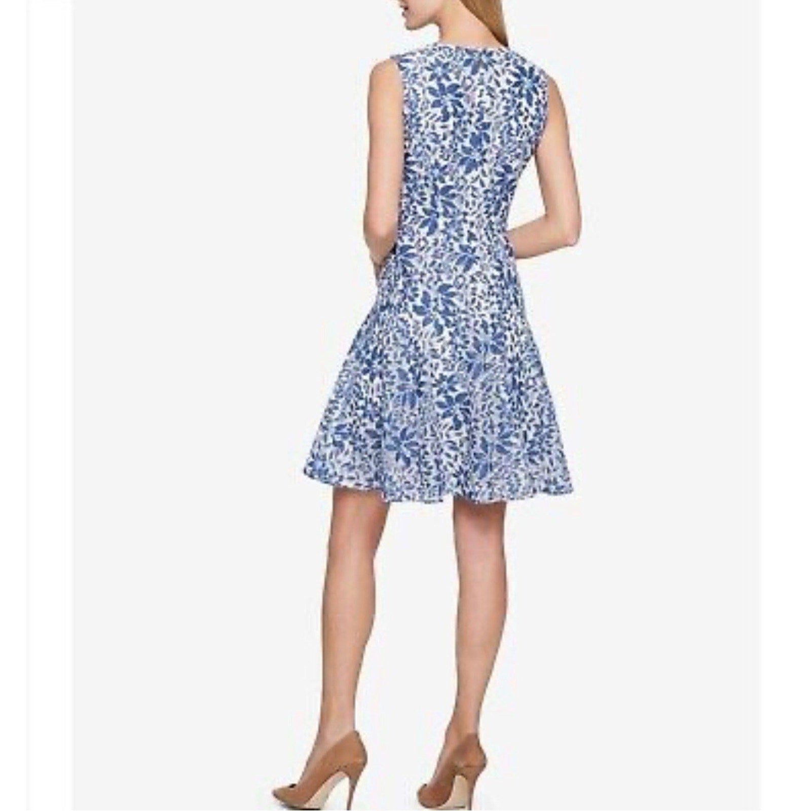 Tommy Hilfiger Blue Lace Fit and Flare Dress Women’s Size 12 New With Tags