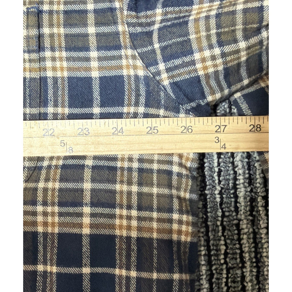 American Blue Authentic Men’s Size XL Lined Long Sleeve Plaid Flannel Shacket