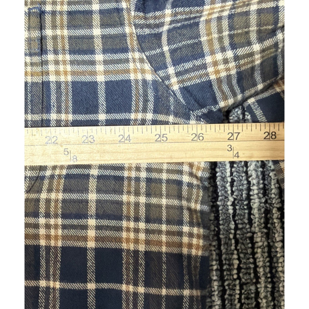 American Blue Authentic Men’s Size XL Lined Long Sleeve Plaid Flannel Shacket