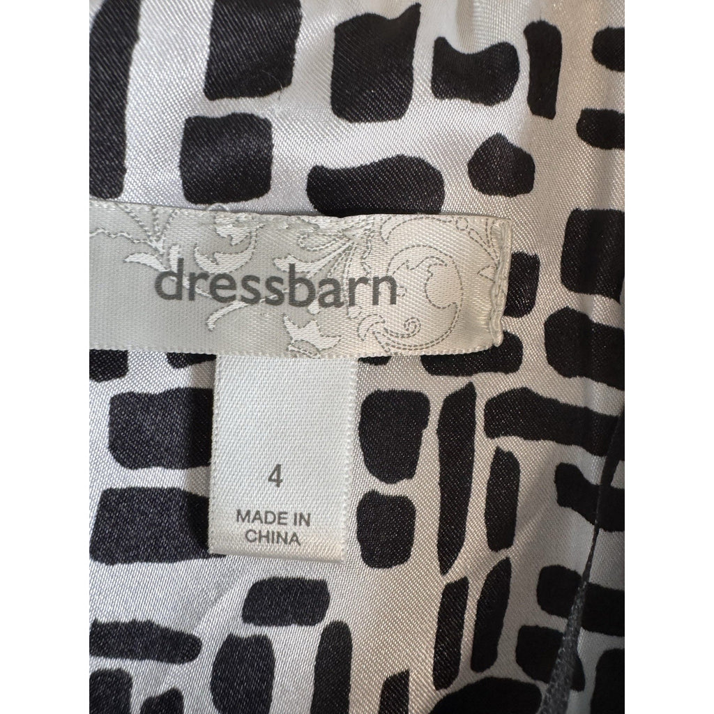 Dressbarn Black Fit & Flare Dress Womens 4 Sleeveless Keyhole Twist Waist NWT