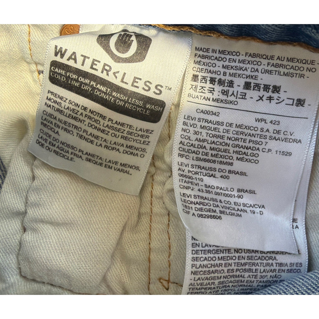 Levis 501 Original Fit Mens Light Wash Blue Straight Leg Button Fly Jeans 34x30