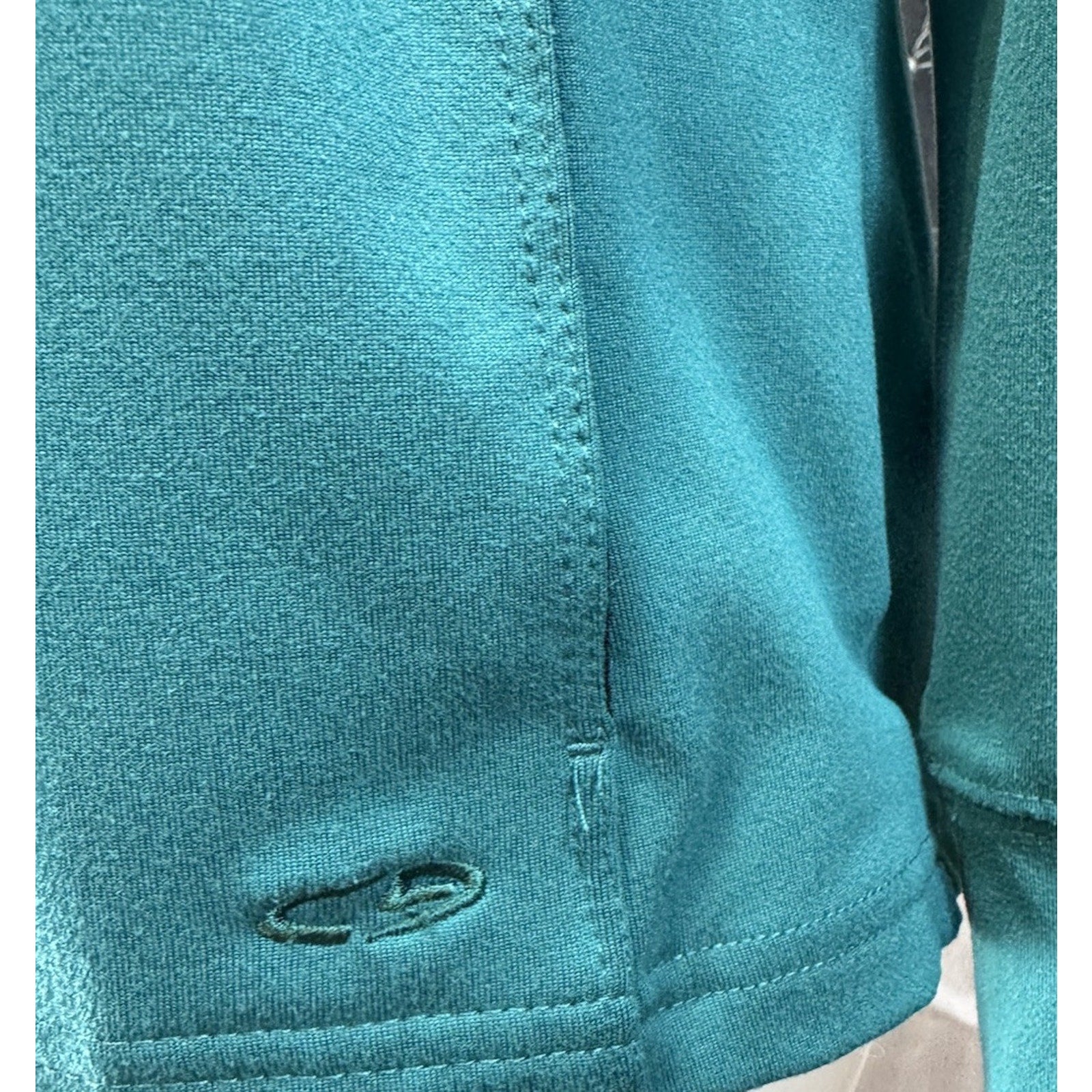 Champion Womens Track Jacket Medium Teal Performance Zip Gym Athleisure Athletic