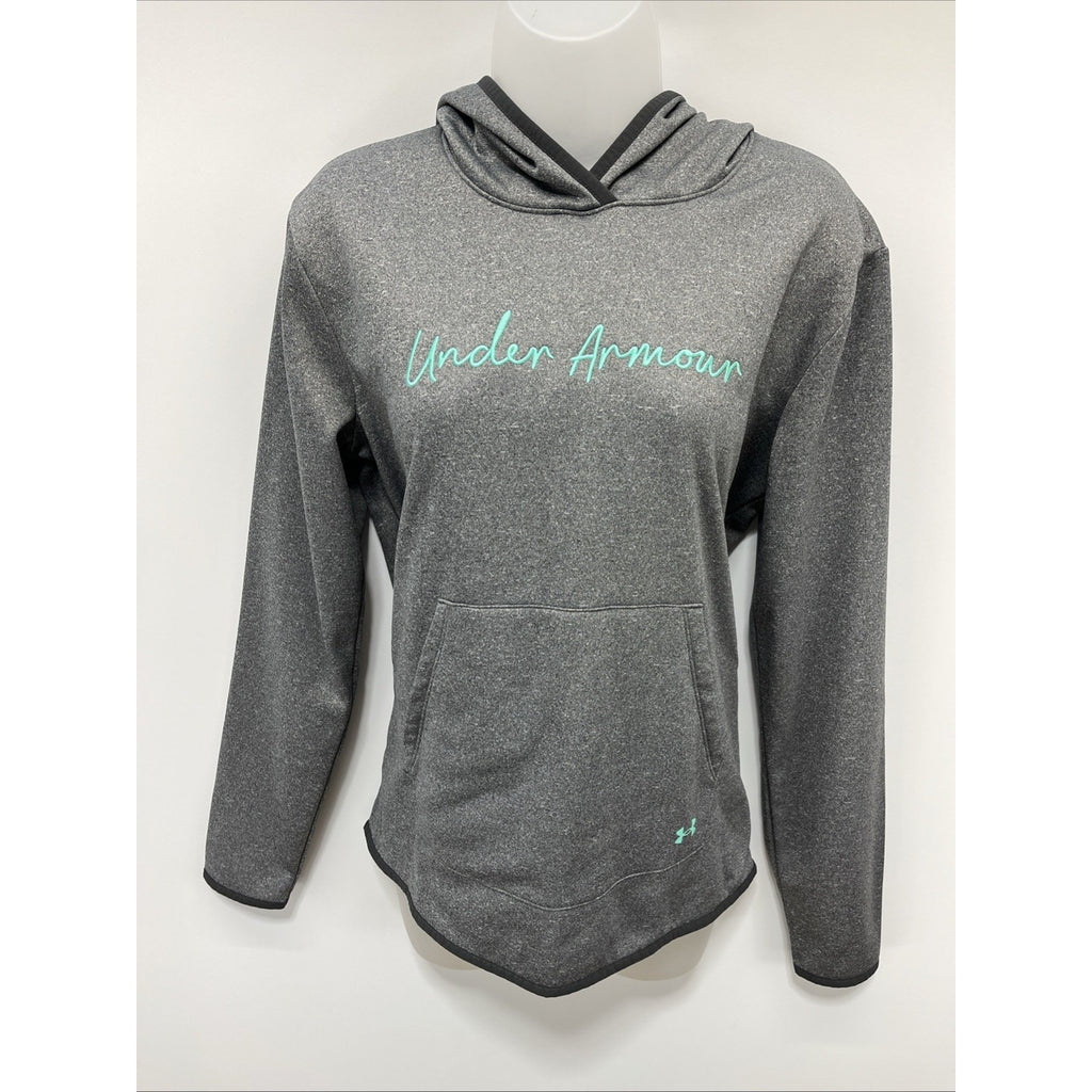 Under Armour Women’s Fleece Script Hoodie 1366956-010 Jet Gray -M