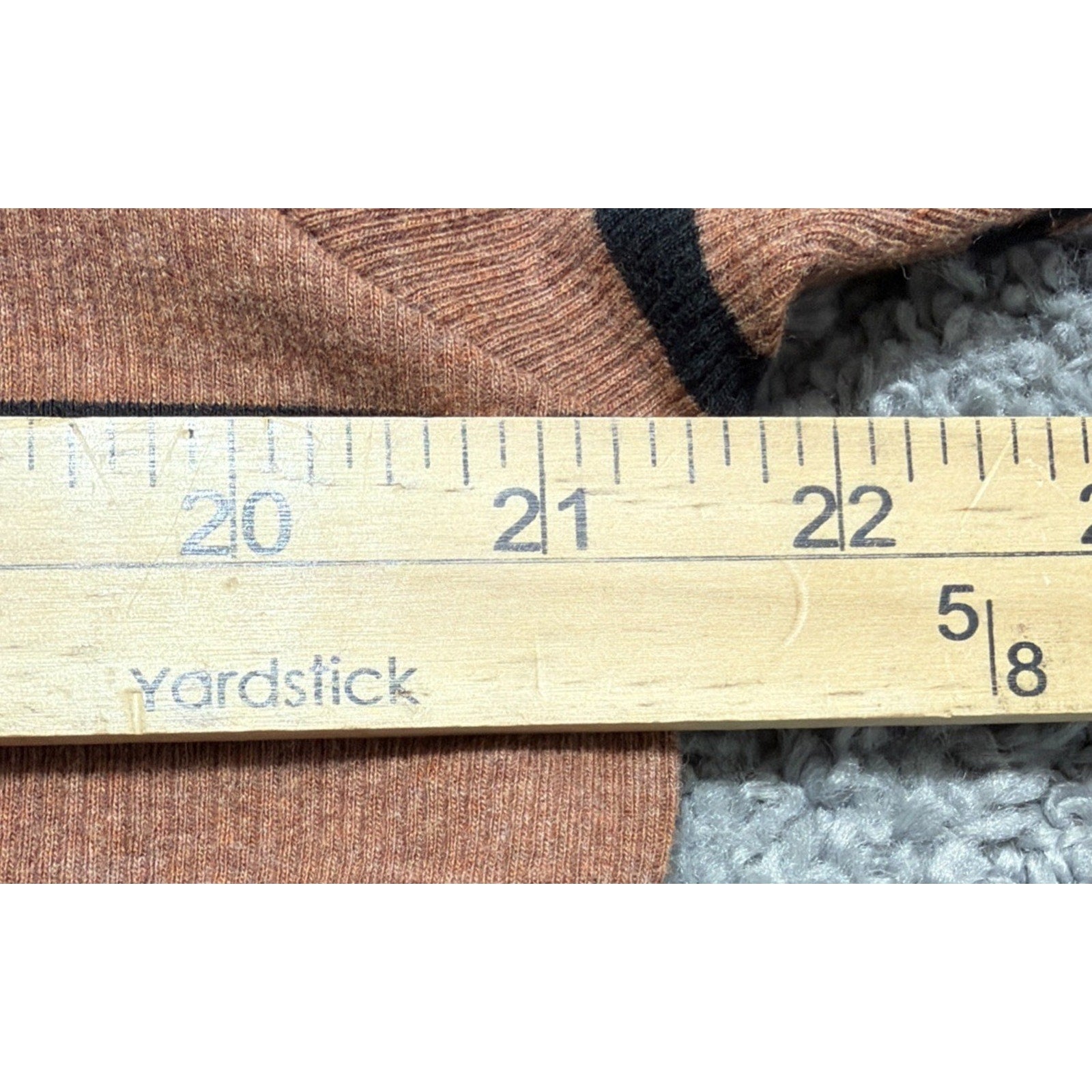 Lane Bryant Classic LS Crew Neck Double Ruffled Ribbed Top New Plus 18/20