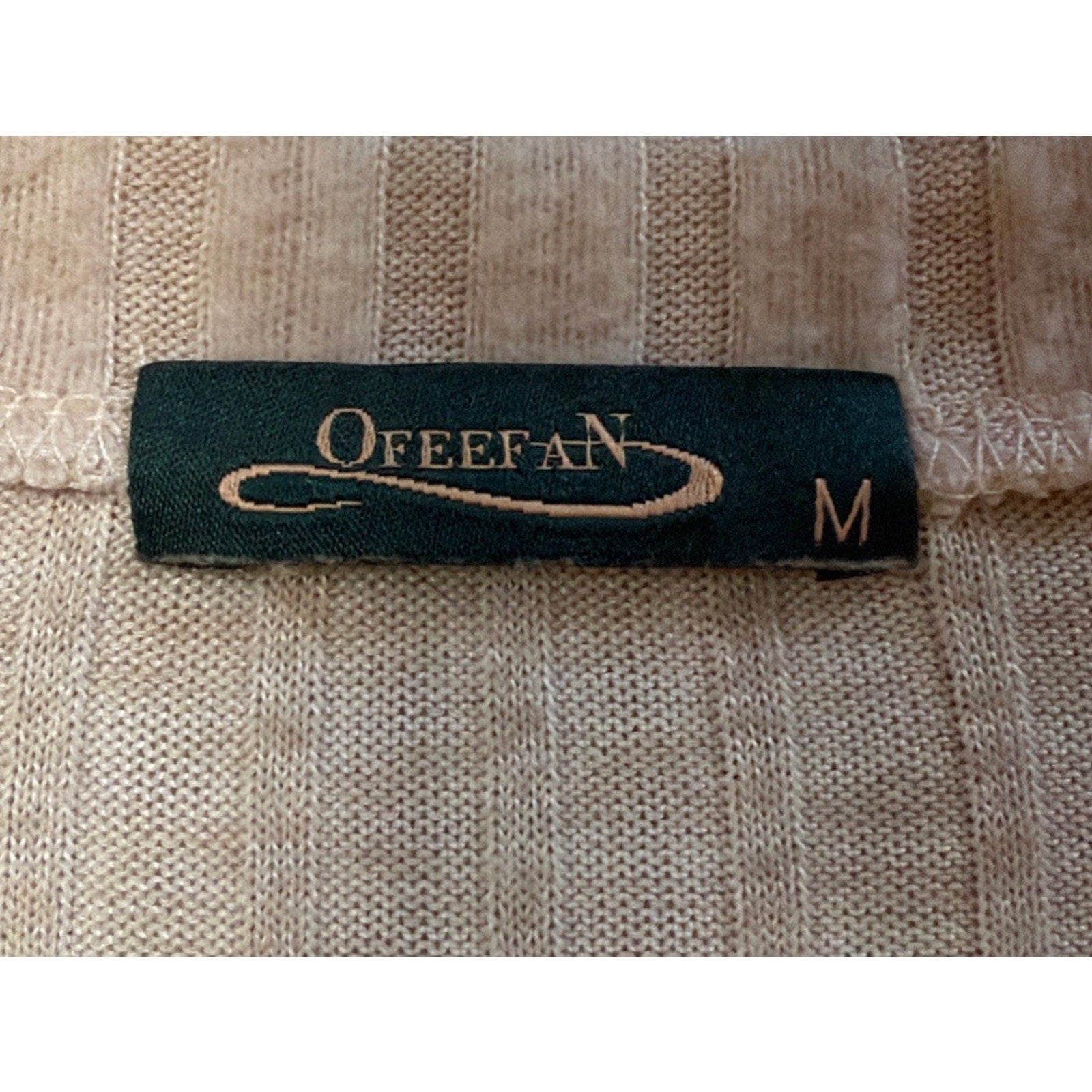 OFEEFAN Women’s Long Sleeve Ribbed Tunic Dress Side Buttons Soft Size Medium