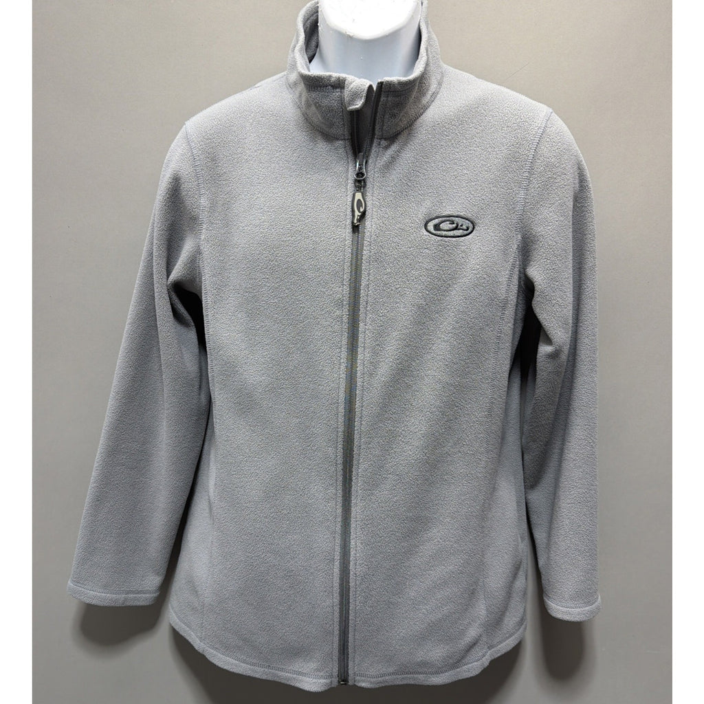 Drake Waterfowl Youth Camp Fleece Full Zip Jacket Gray Size Large