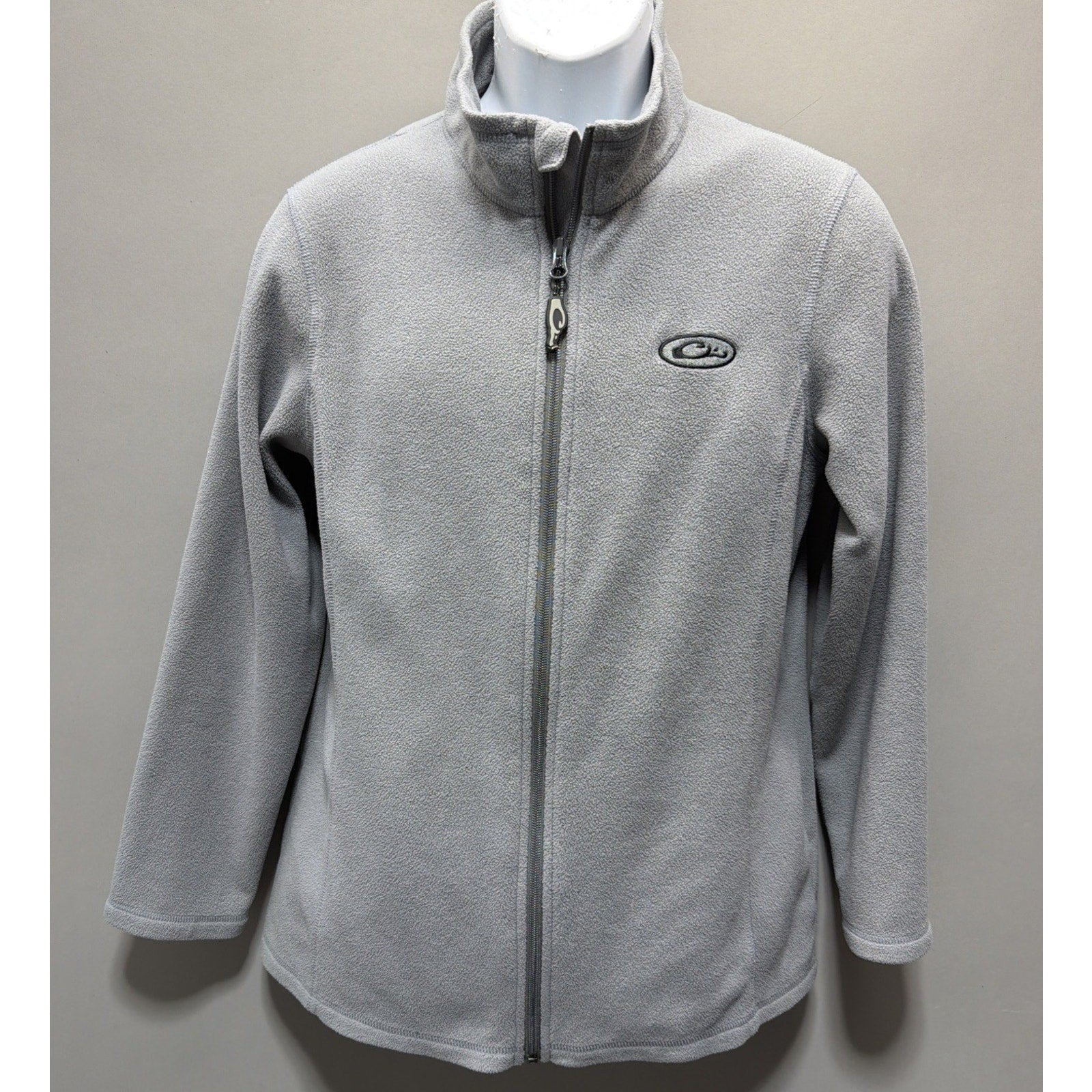 Drake Waterfowl Youth Camp Fleece Full Zip Jacket Gray Size Large