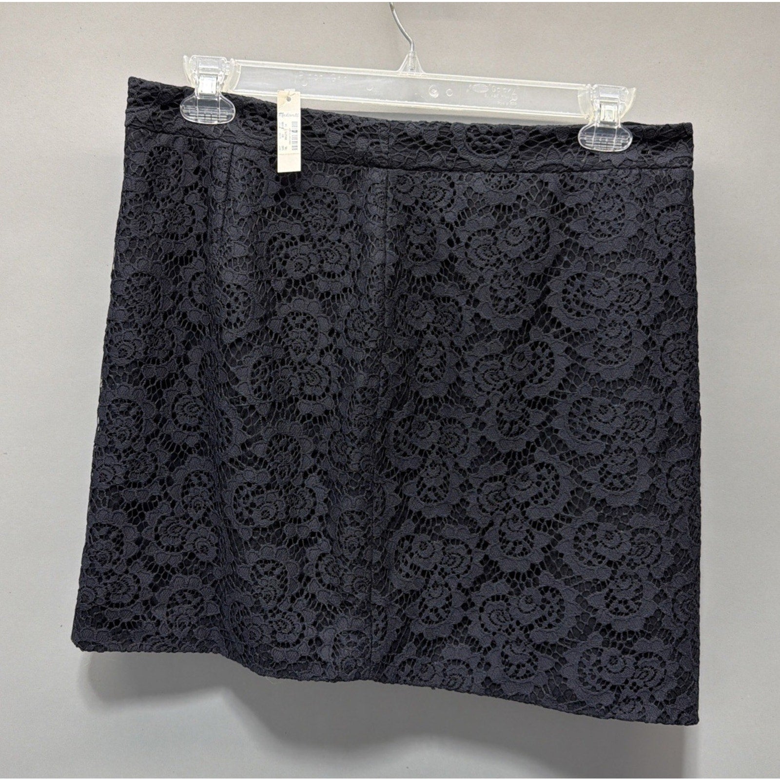 Madewell Mini Skirt Womens 14 Lace Asymmetrical Wool Blend E5096 Dark Romance