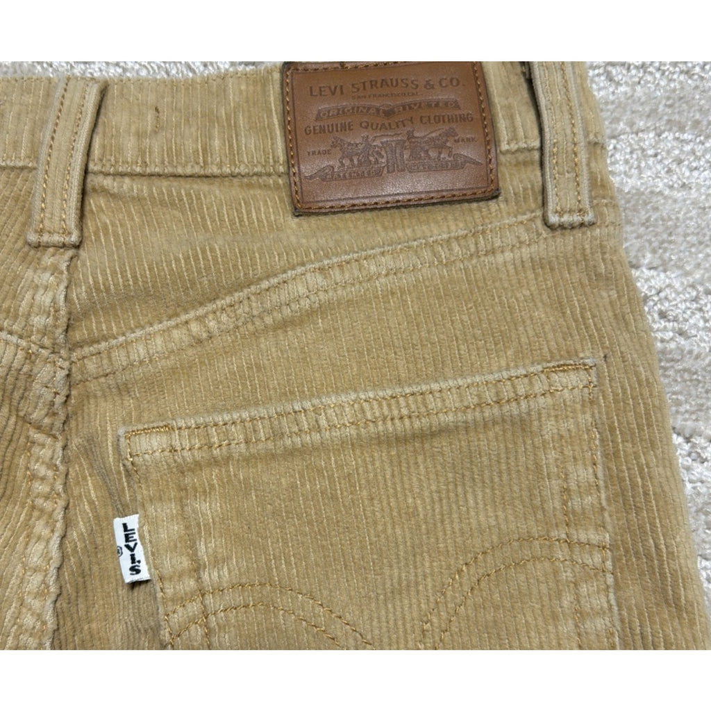 Levi’s Womens Premium Big E White Tab Ribcage Bootcut Corduroy Pants 26 Mint Con