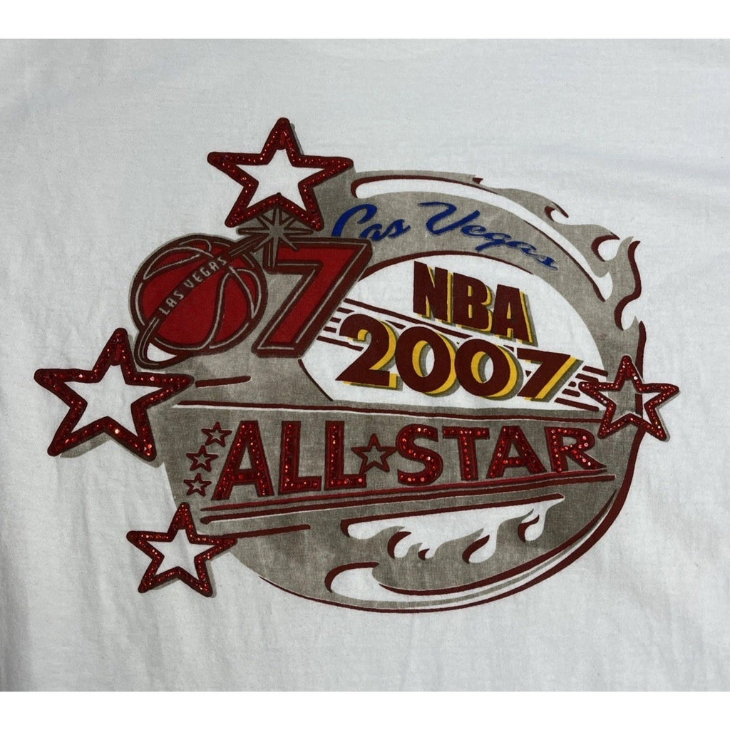 NBA 2007 All Star Game Las Vegas SIGN T-shirt XL Kobe Bryant vs Lebron James UNK