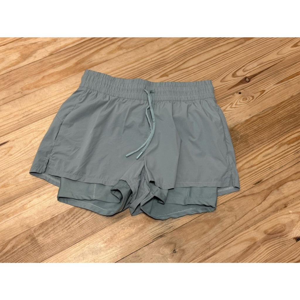 Spyder Shorts Green Active Athletic Athleisure Drawstring Gym Wear Small NWOT