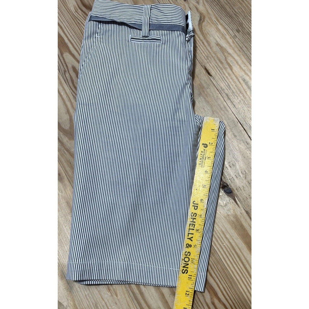 Banana Republic Ryan Fit Shorts Size 0 White and Grey Striped 29x11
