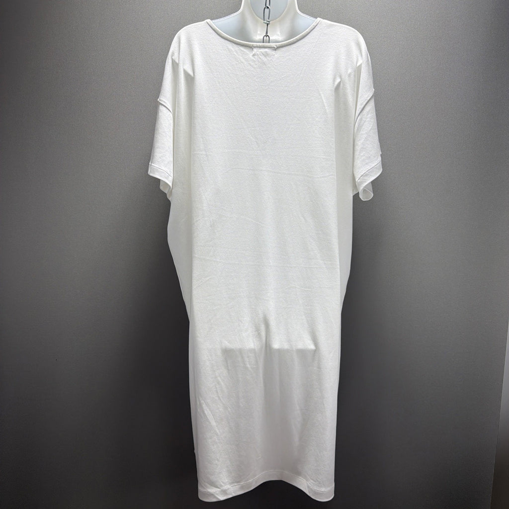 New Prologue White V Neck 100% Cotton Shirt Dress Size XXL NWT