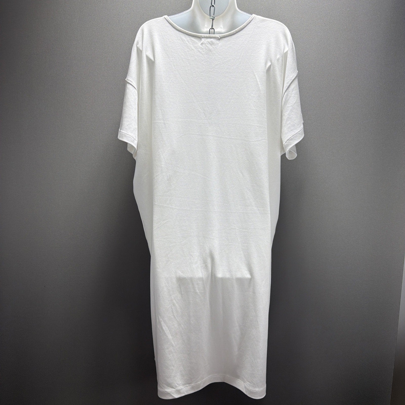 New Prologue White V Neck 100% Cotton Shirt Dress Size XXL NWT