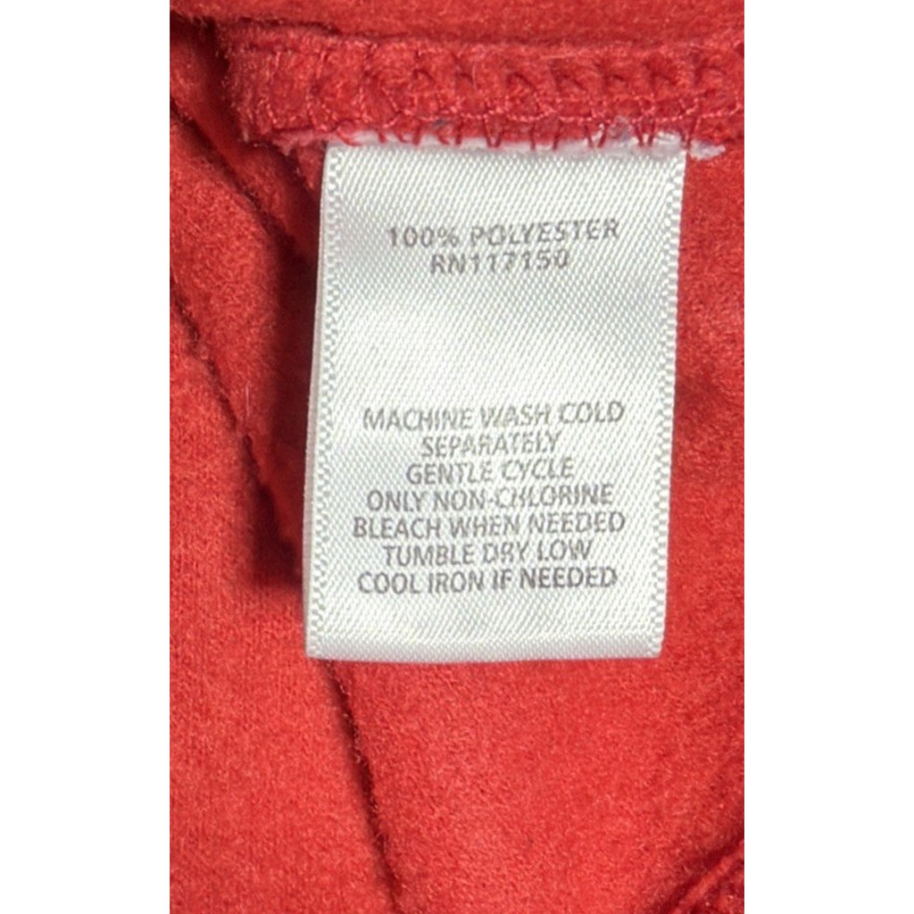 Quacker Factory Hooded Fleece Jacket Red Sz 1X Rhinestone Zip Women H830