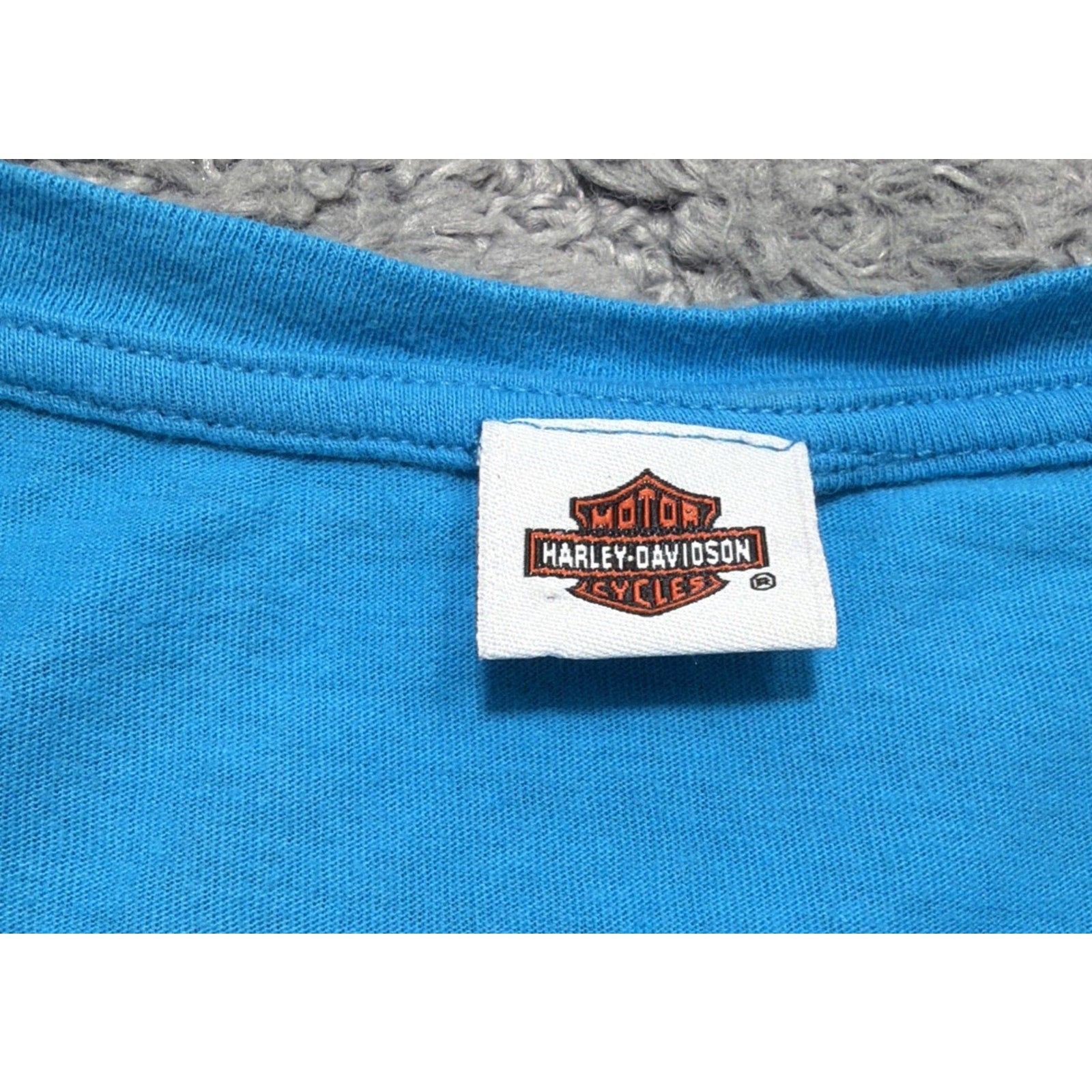 Harley Davidson Womens Looney Tunes T Shirt Large Blue 2017 Daytona Beach FL