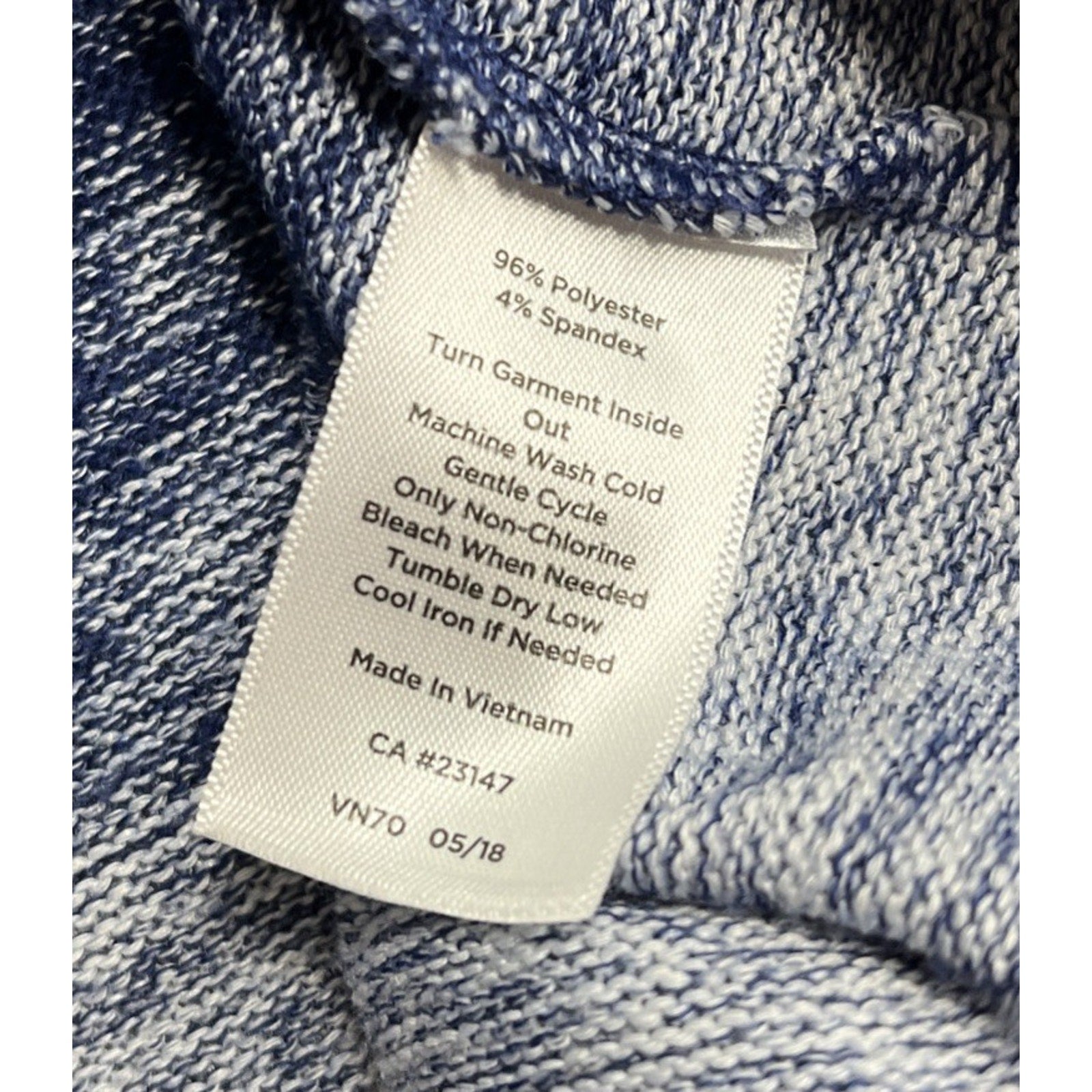 T by Talbots Ombre Stripe Cowl Pullover size Large Blue