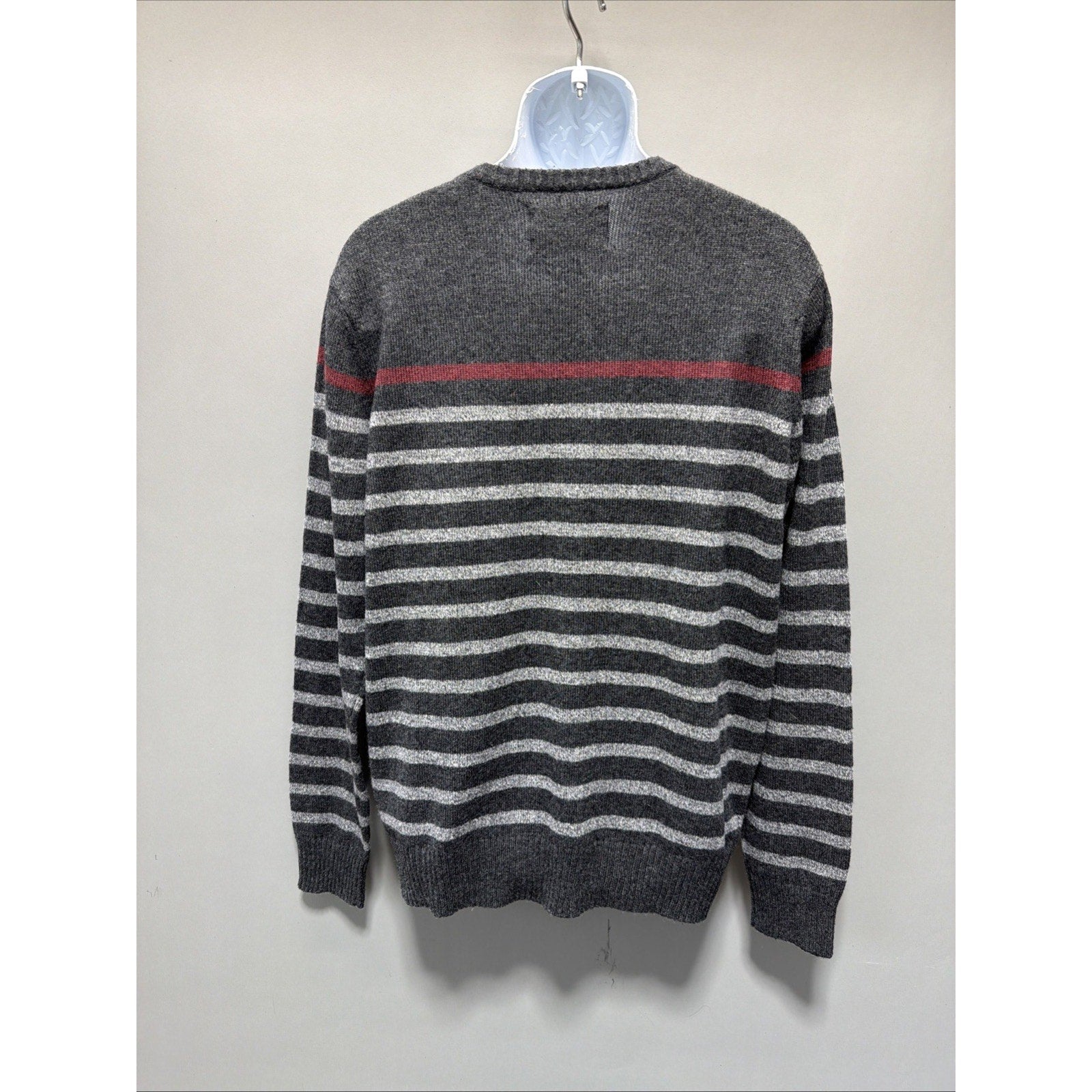 Urban Pipeline Sweater Mens L Gray Fair Isle Nordic Wool Blend Knit Pullover
