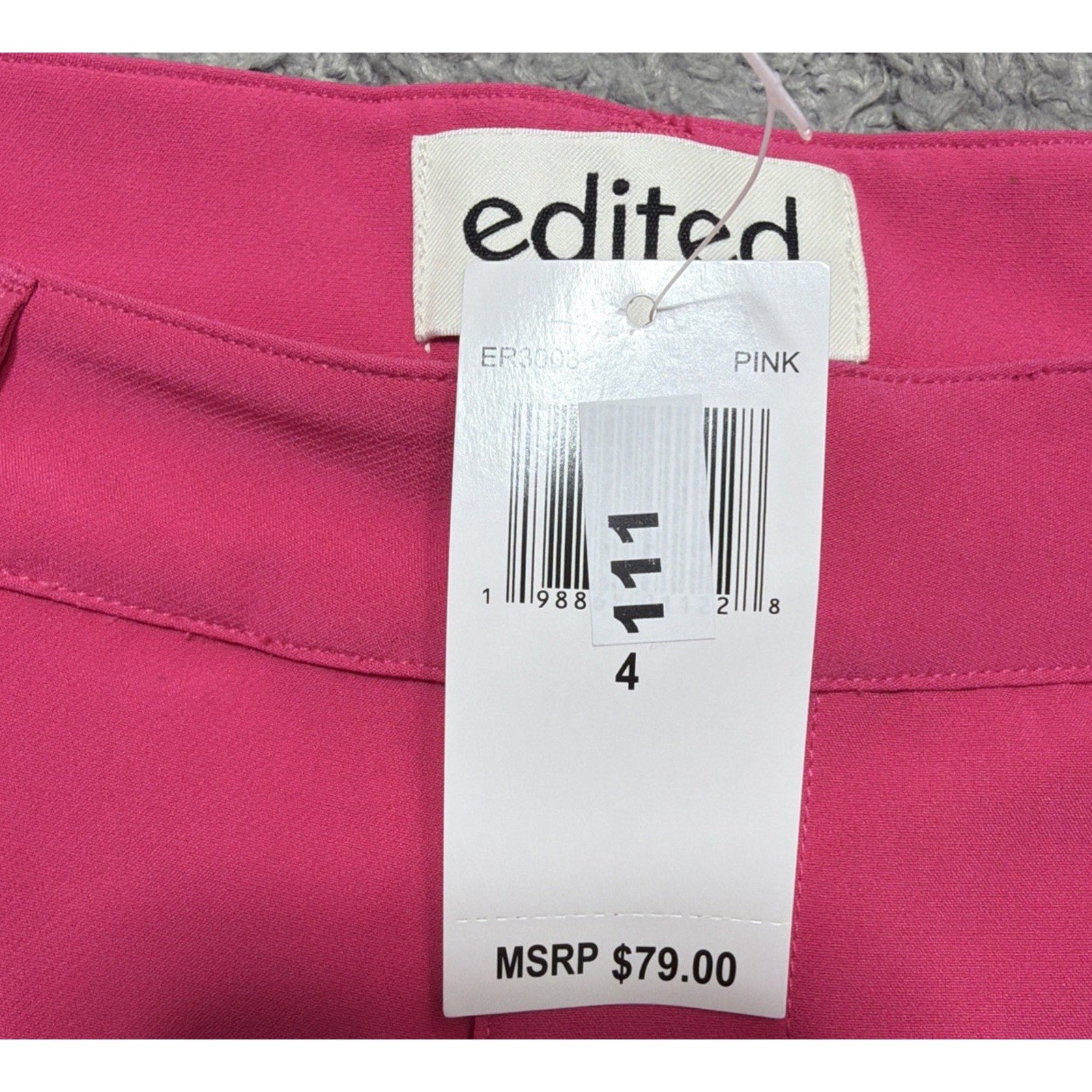 Edited by Remi Bader Women's High Rise Trouser Short Size 4 Pink New With Tags