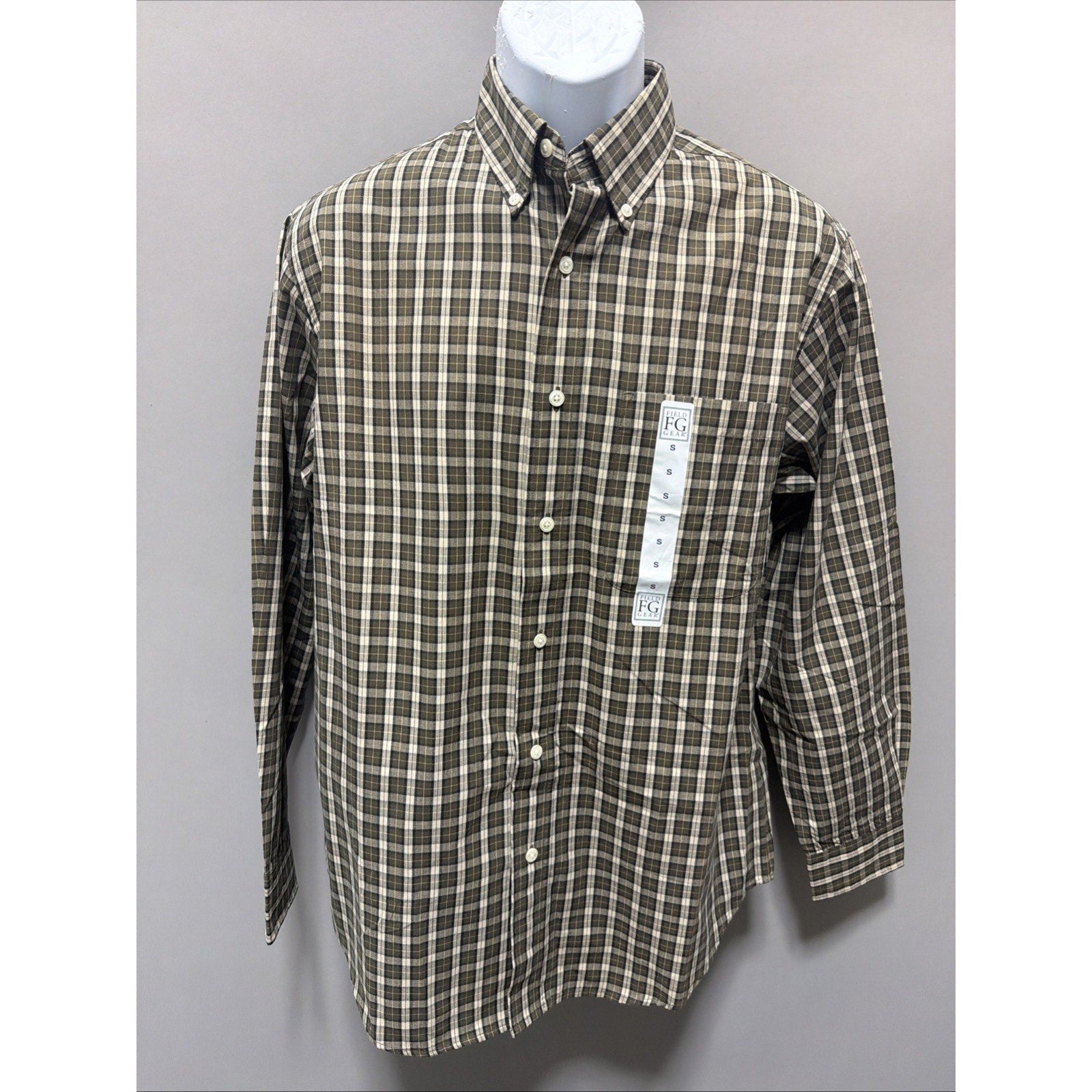 Field Gear Button Up Shirt Mens Small Green Camping Hiking Workwear Outdoor New