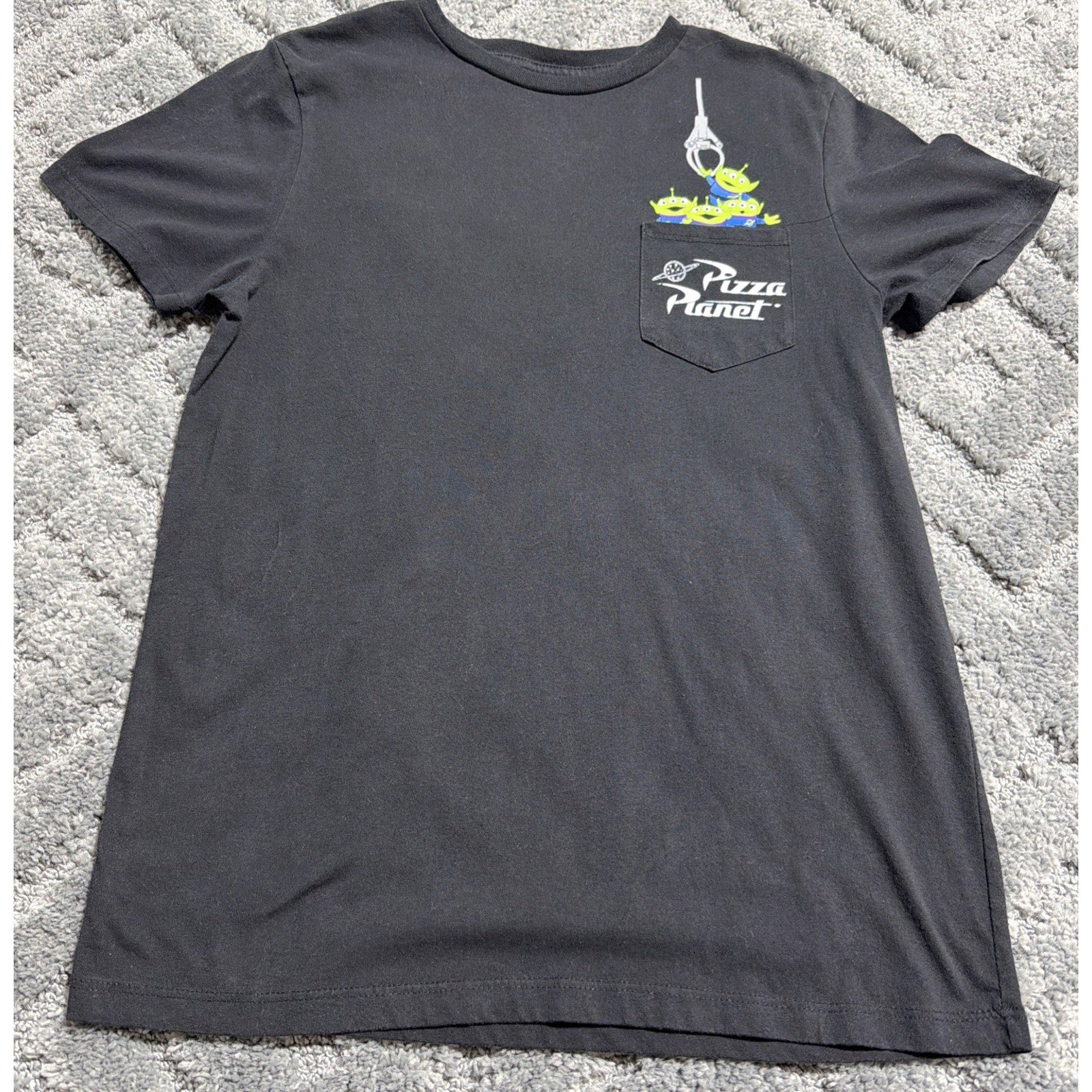Toy Story Disney/Pixar Claw Machine Aliens T-Shirt Black With Pocket Size Small