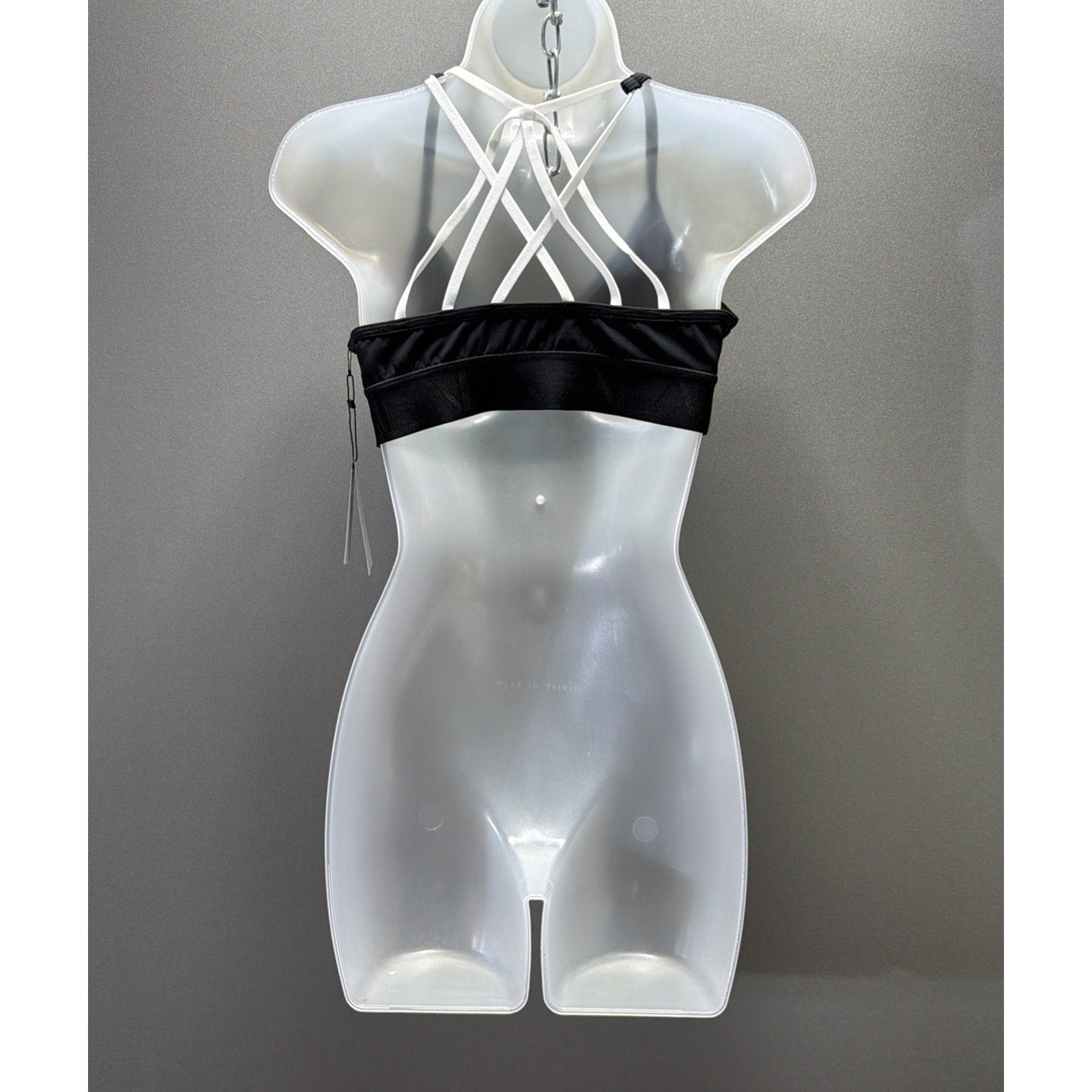 NWT- ALALA- MEDIUM Black White Sports Bra $85