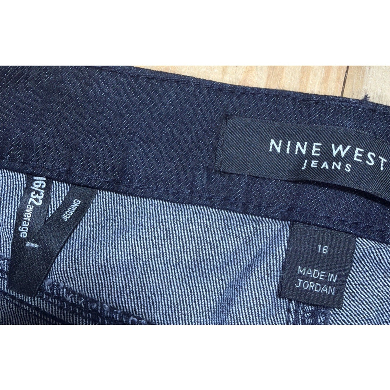 Womens Nine West Jeans Mission St Jegging Blue Dark Wash Stretch 16 Average