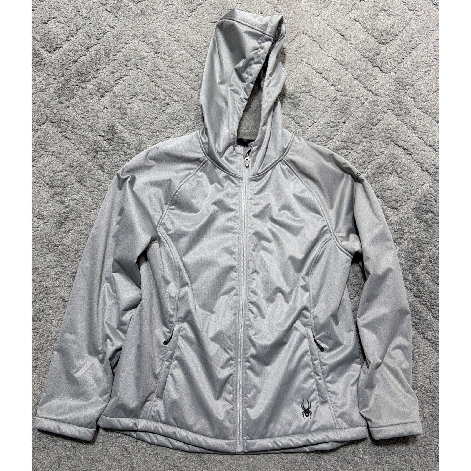 NWT Spyder Hooded Fur Lined Jacket Women’s Size L Full-Zip Style: SPFHM075-057