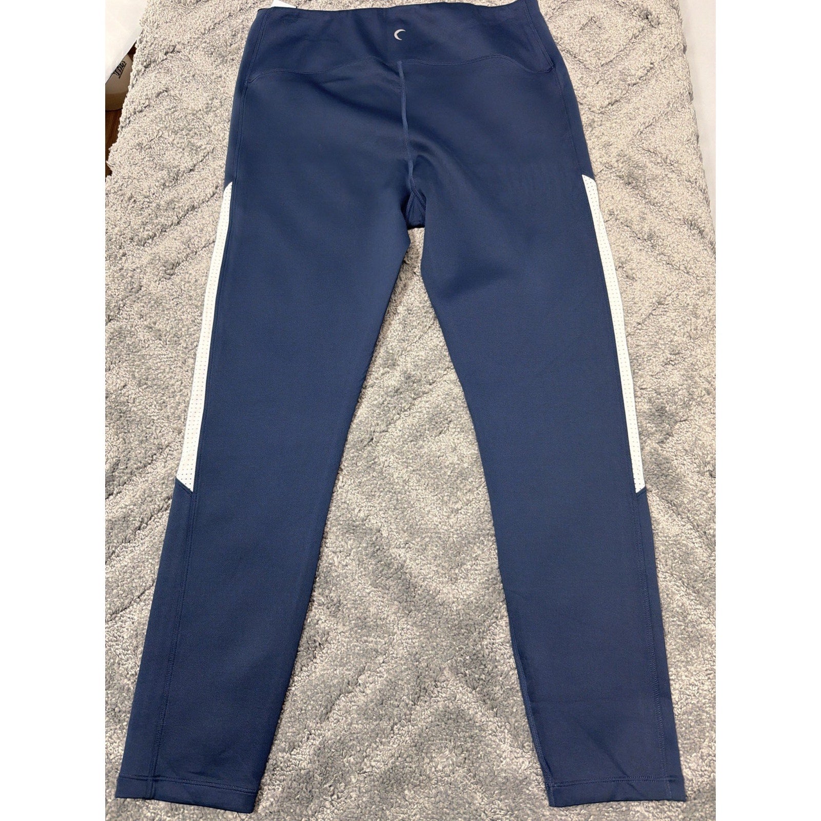 ZYIA Primo Mesh Panel High Rise 7/8 Leggings Blue White Size 20 New