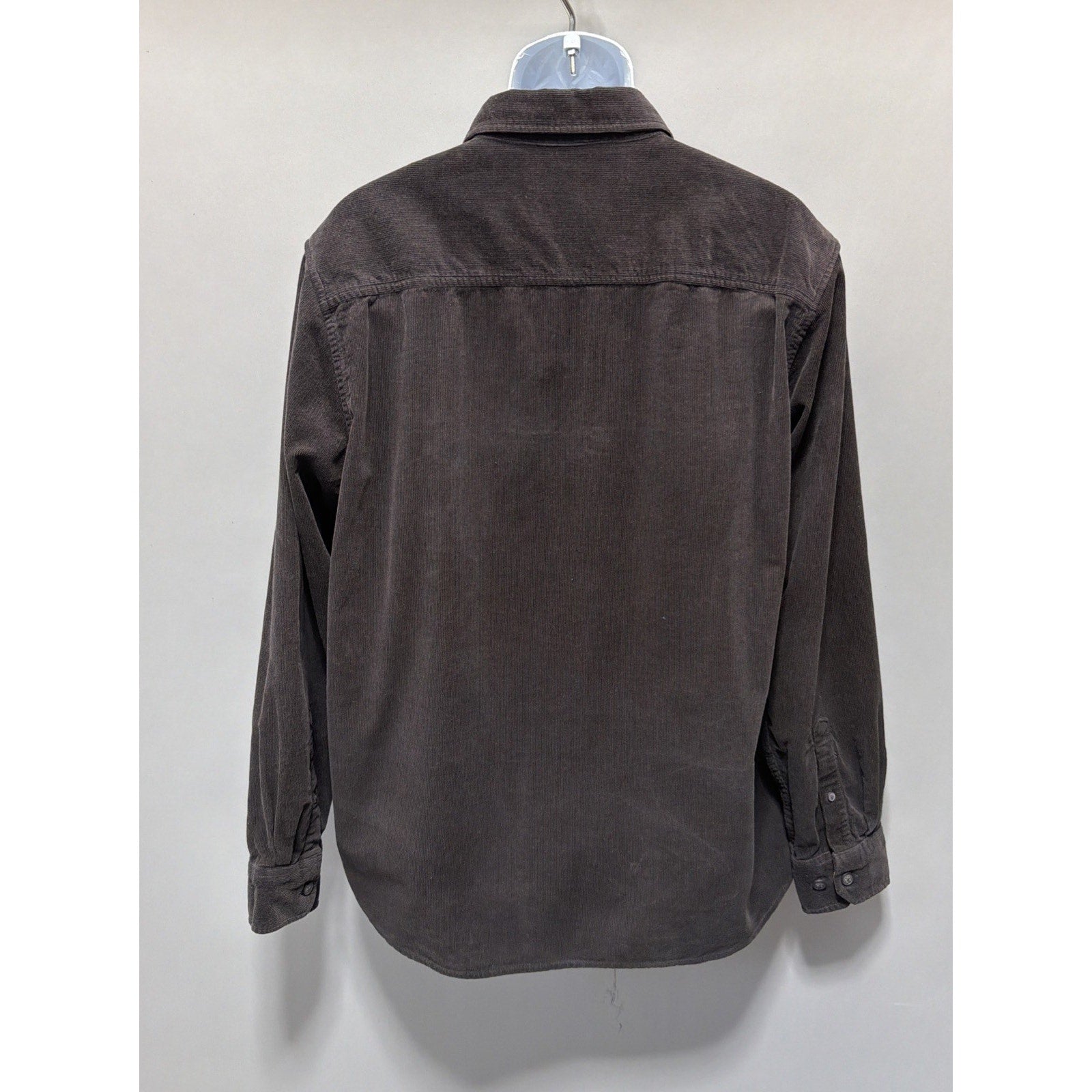 North River Outfitters Men's Brown Solid Corduroy Button Up Long Sleeve Shirt XL