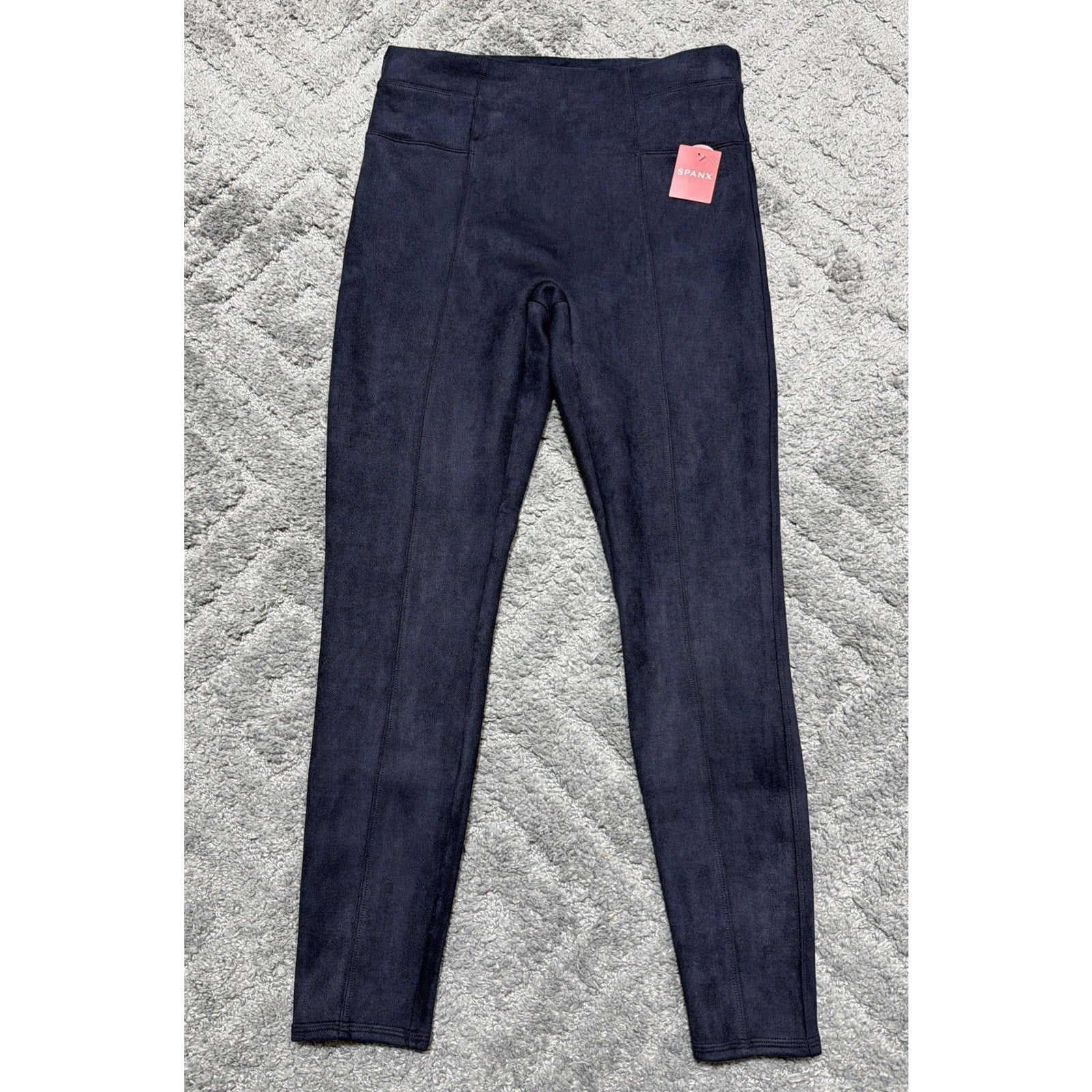 SPANX Women's Faux Suede Leggings Classic Navy New