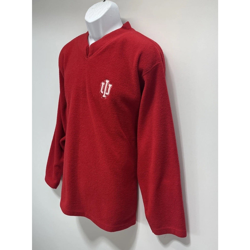 Vintage Indiana Hoosiers Pro Edge 1/4 Zip Fleece Men's L Pullover Red