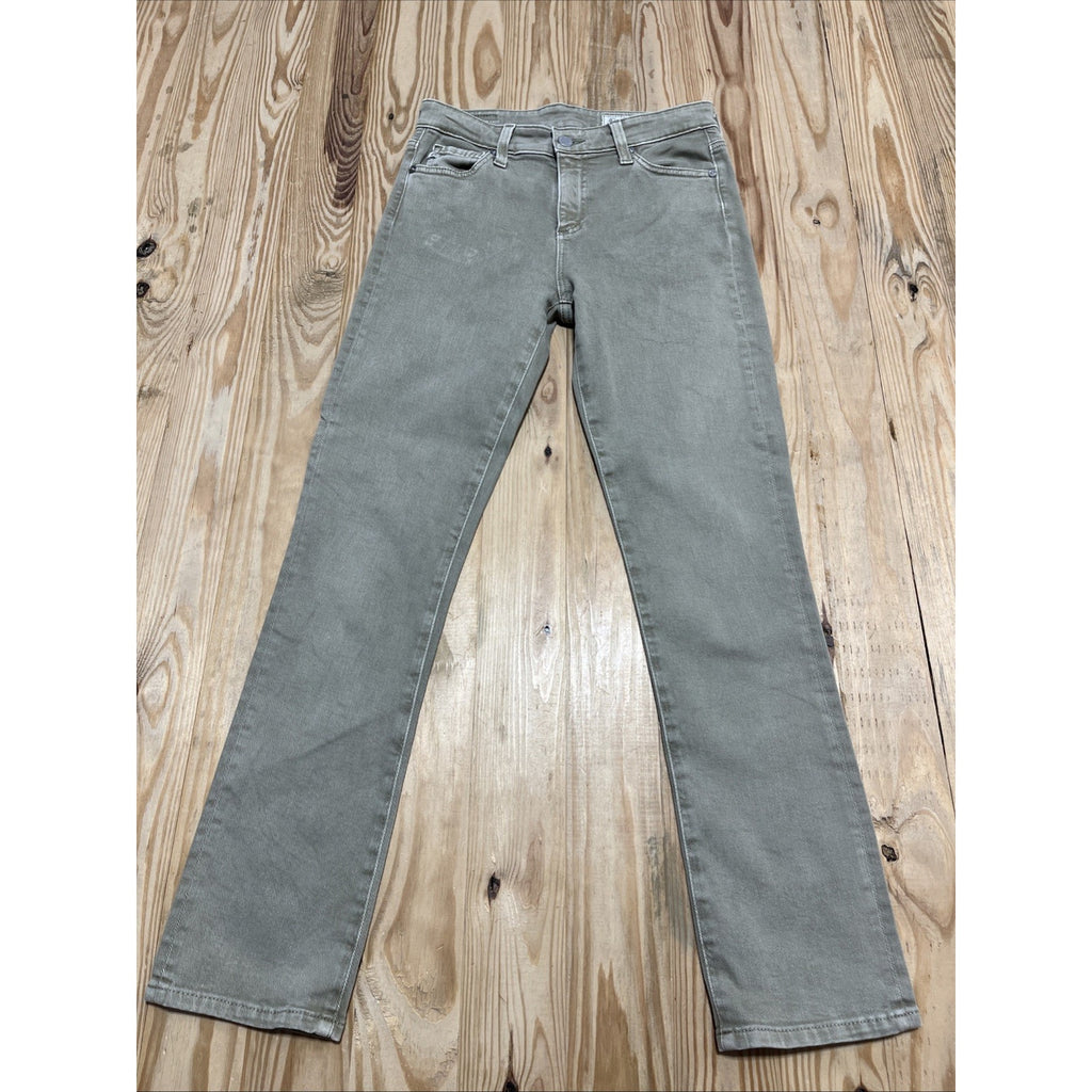 AG Adriano Goldschmied Women's Mari Crop high-rise Jeans, size 25x27, Olive
