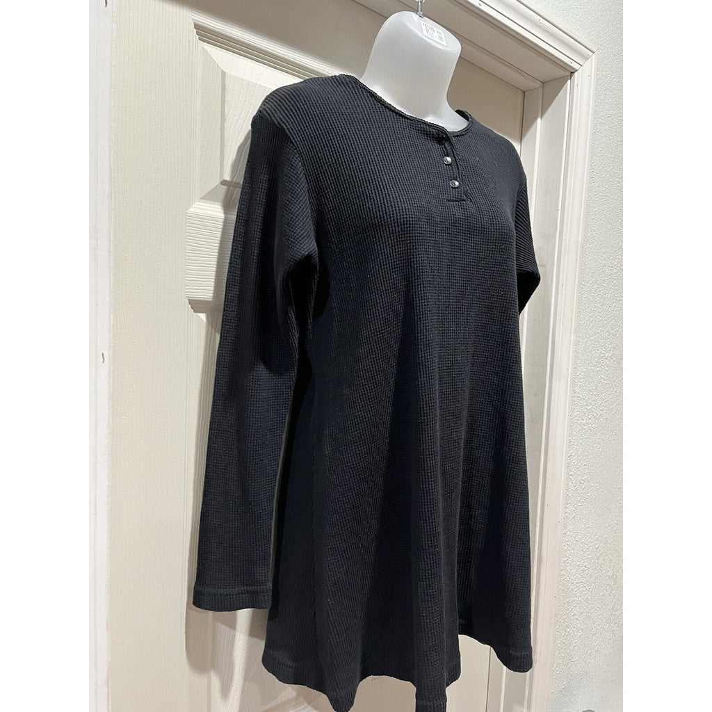 Women's In Due Time Black Long Sleeved Smock Style Maternity Blouse Small