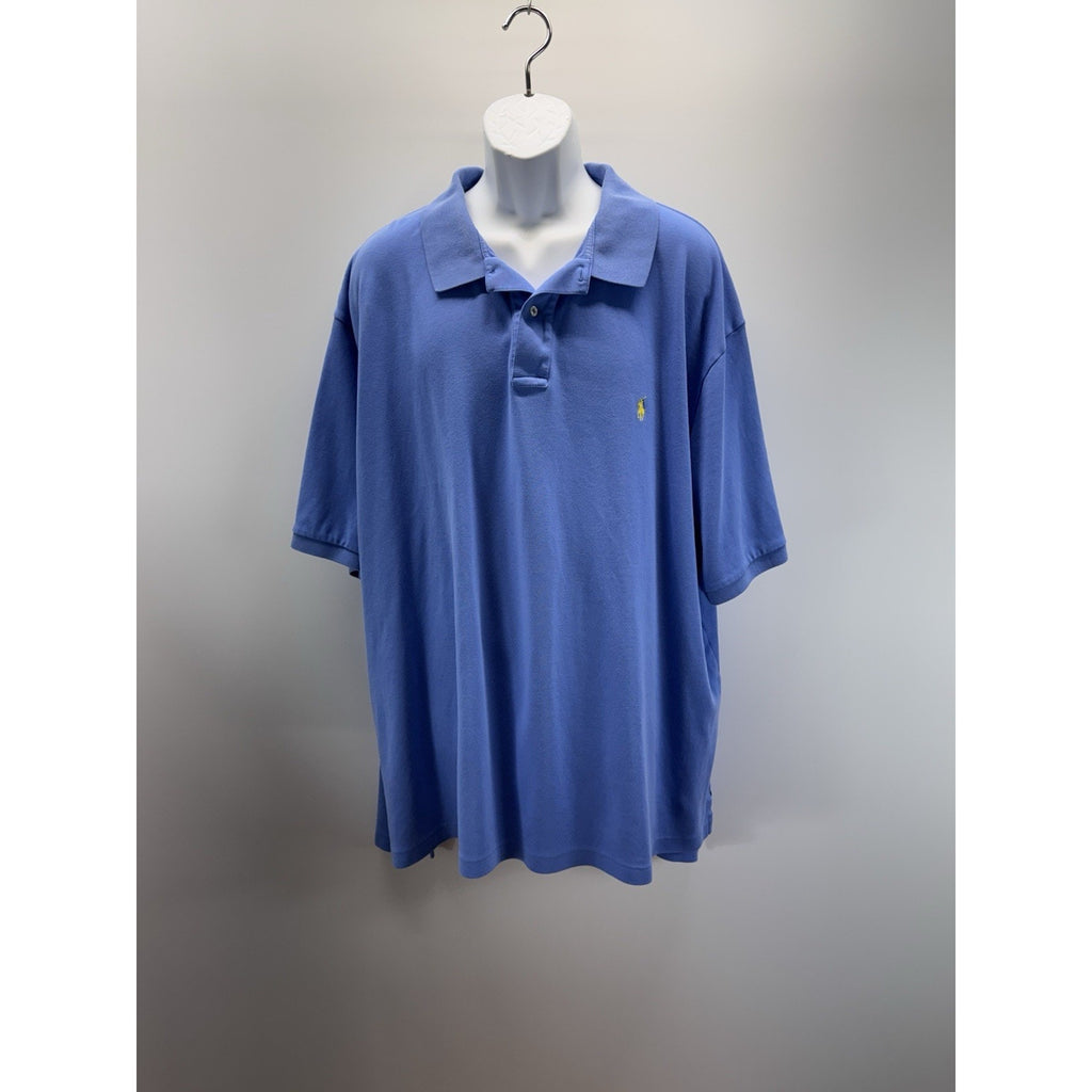 Polo Ralph Lauren Shirt Blue Short Sleeve Preppy Rugby Casual Golf Men’s 3XLT