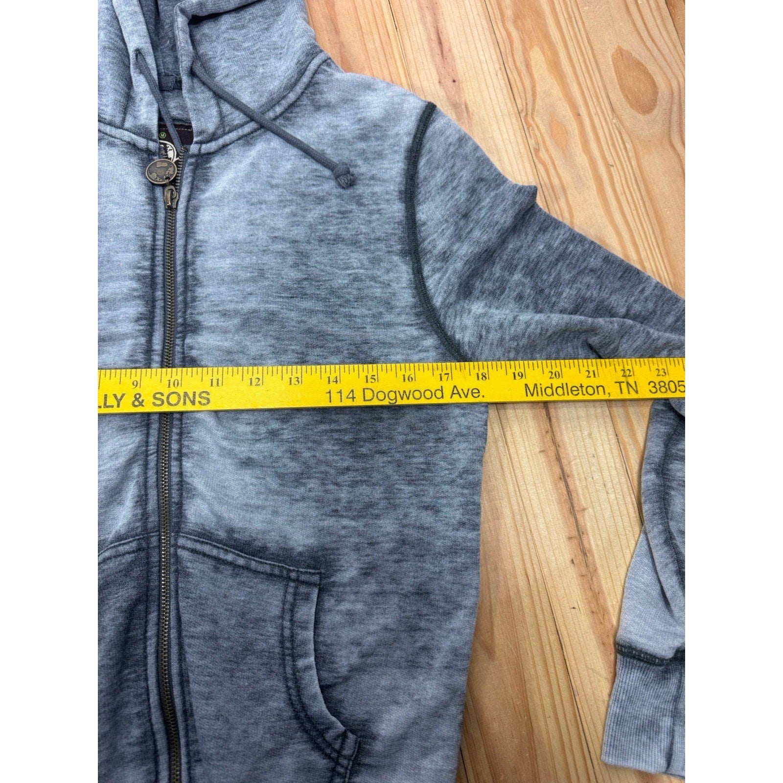 Free Planet Gray Mixed Logo Hoodie Sweatshirt Women’s Medium EUC